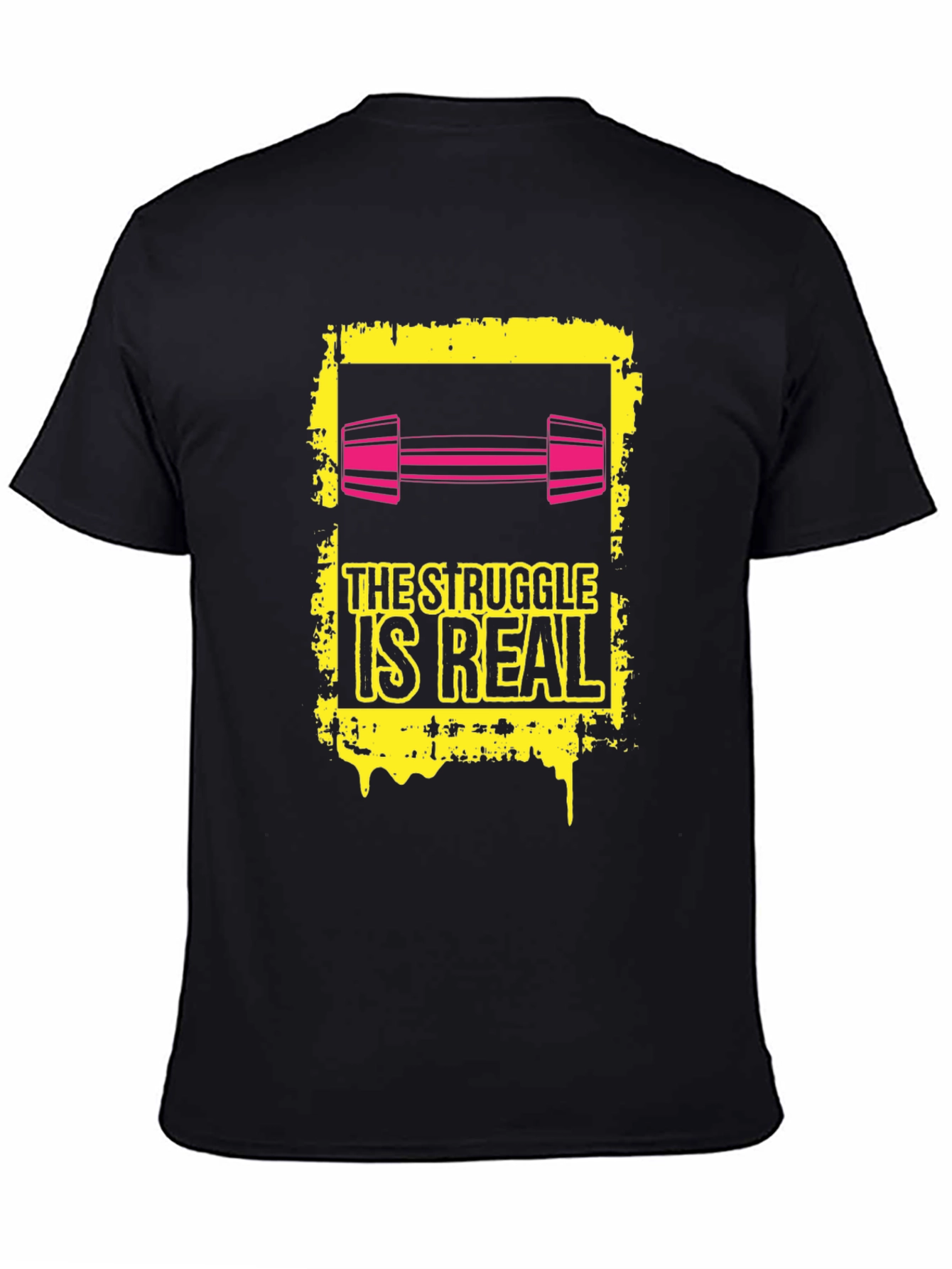 The Struggle Is Real Graphic T-Shirt - Black - 4