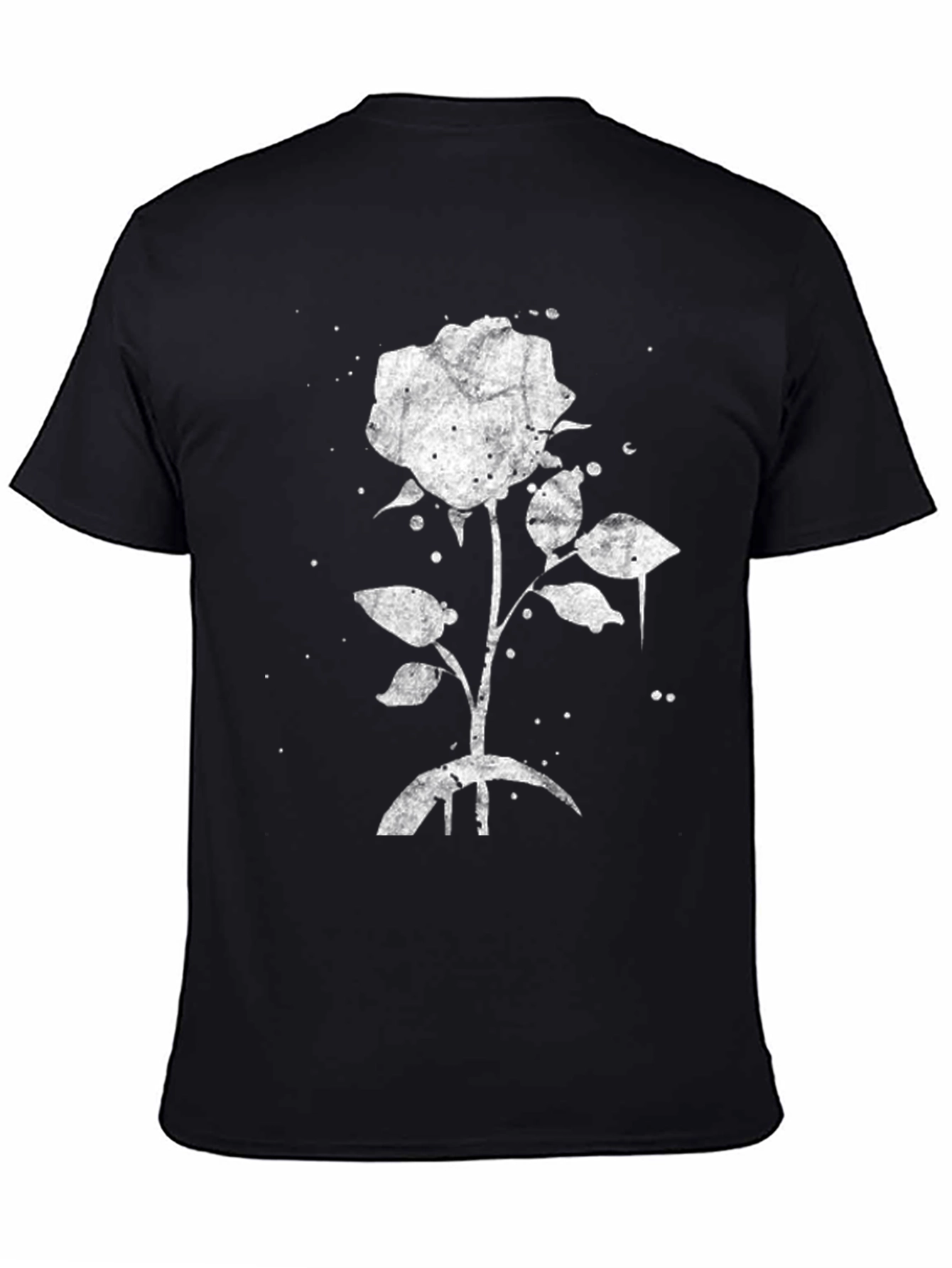 Black Black Rose Graphic Tee - Stylish & Unique view 4