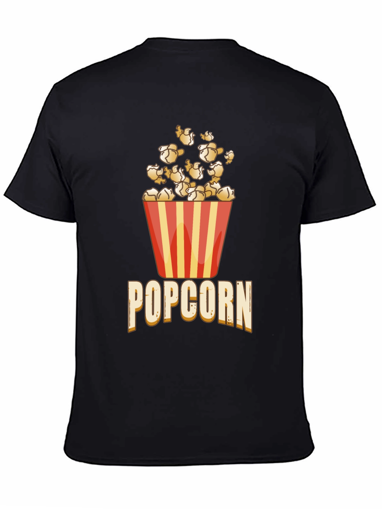 Black Popcorn Graphic Tee - Casual & Fun Style view 4