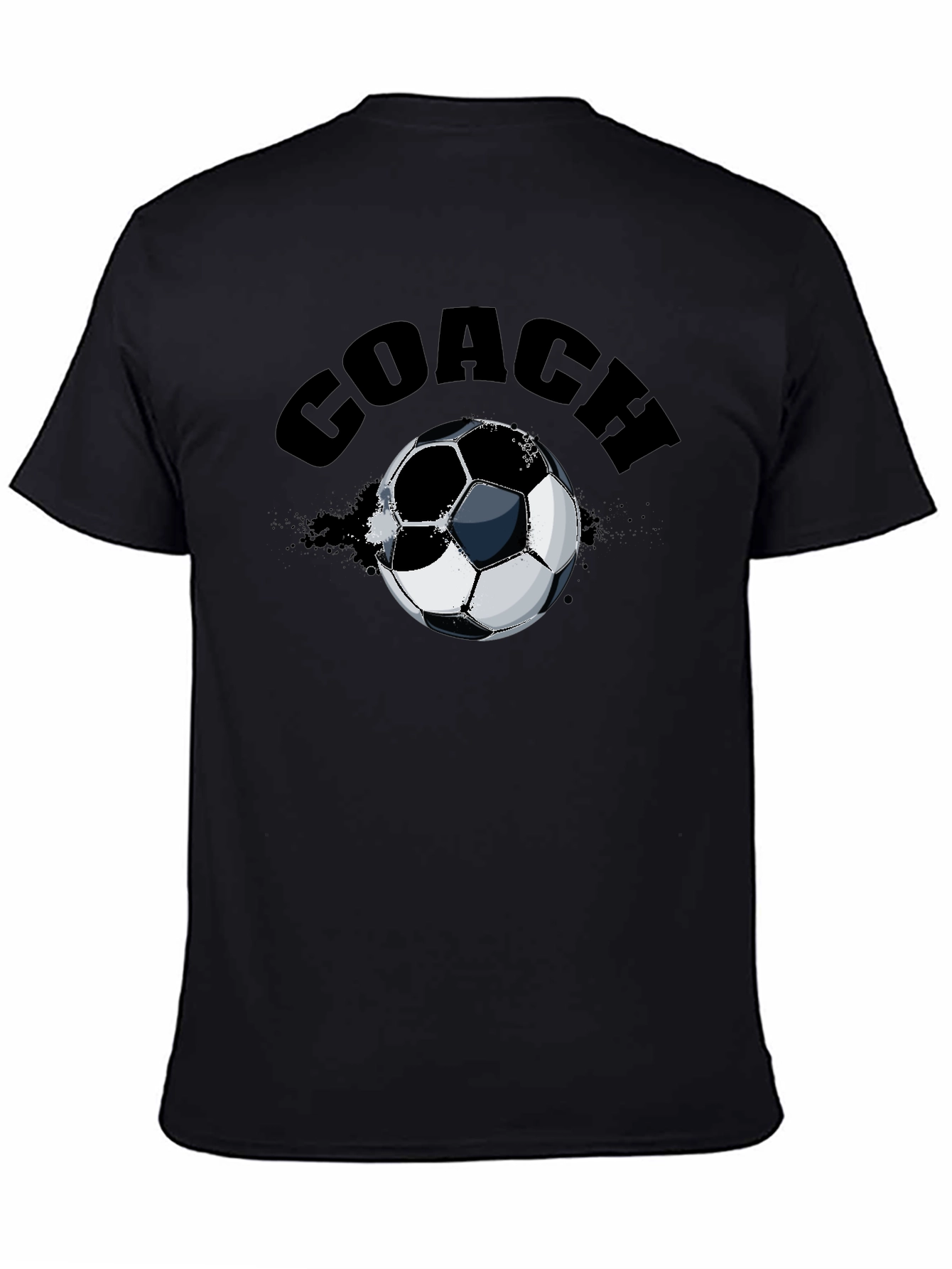 Black Coach Soccer Ball T-Shirt view 4