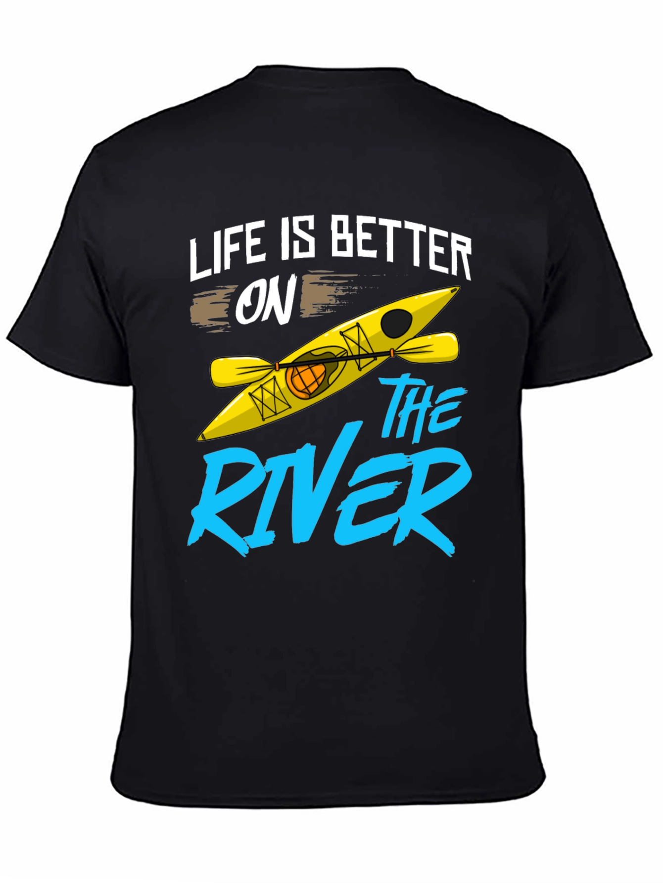 Black Life is Better on the River Kayak T-Shirt view 4