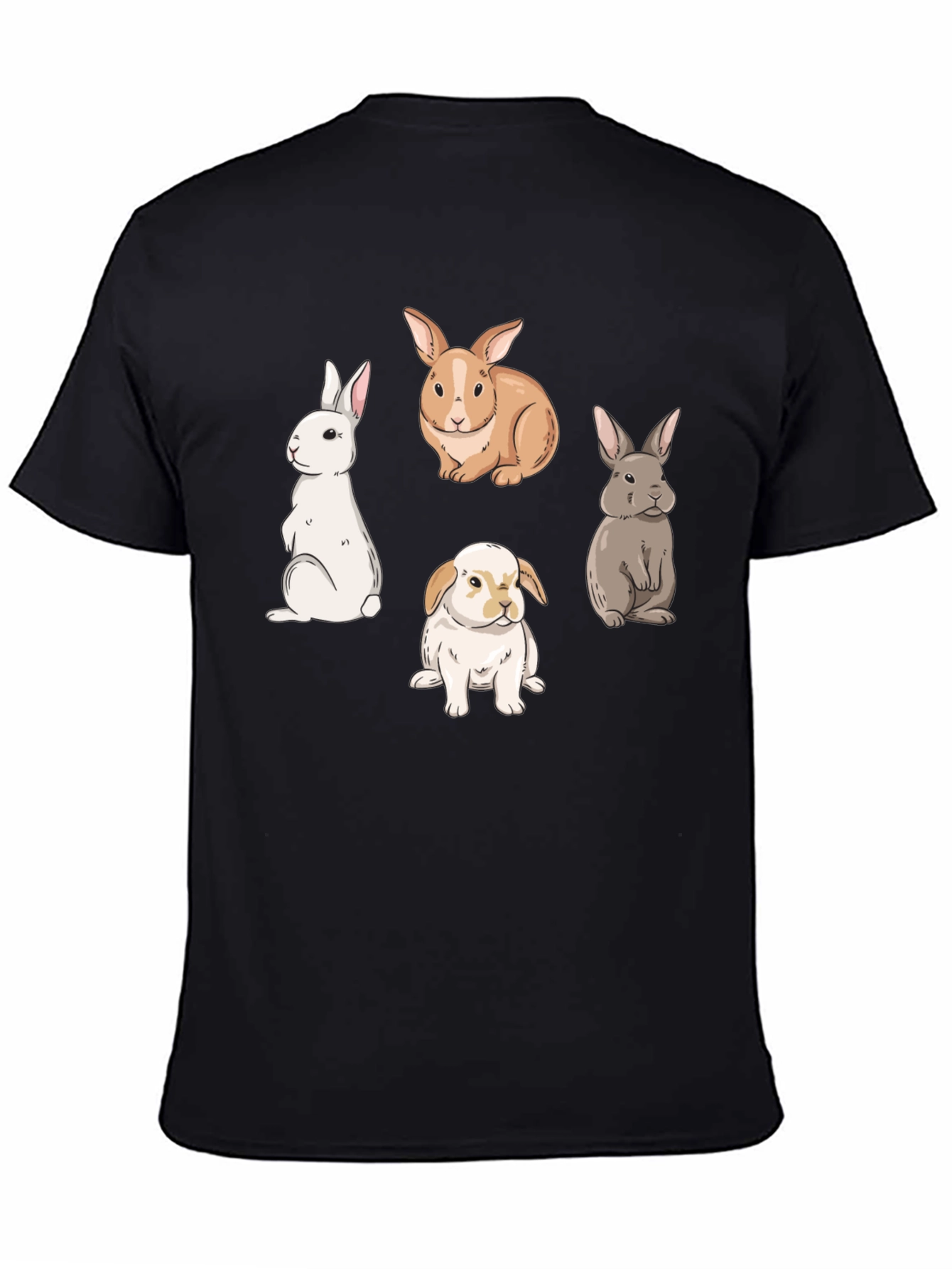Black Rabbit Graphic T-Shirt - Easter Gift view 4