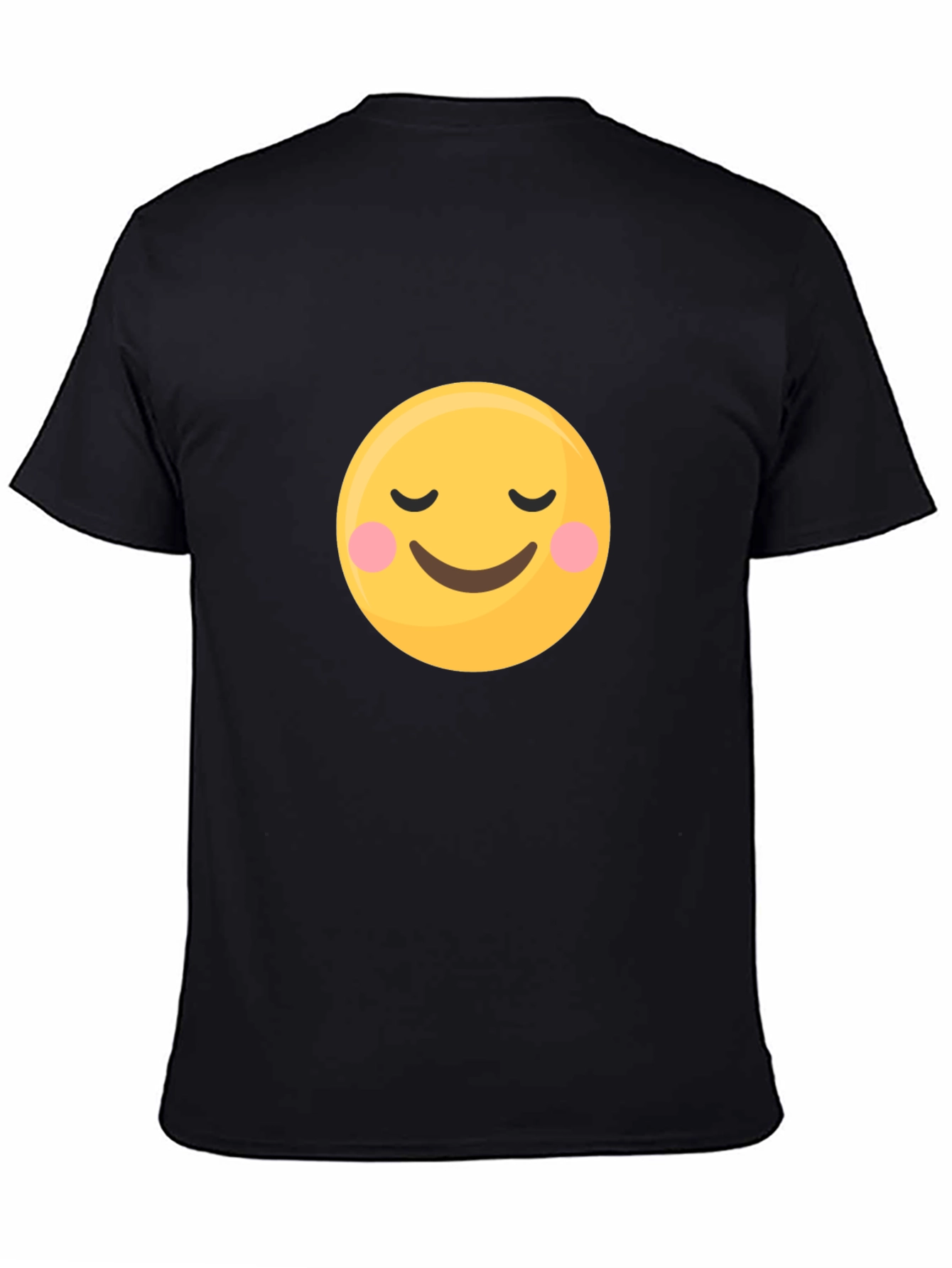 Black Zen Emoji Black T-Shirt view 4