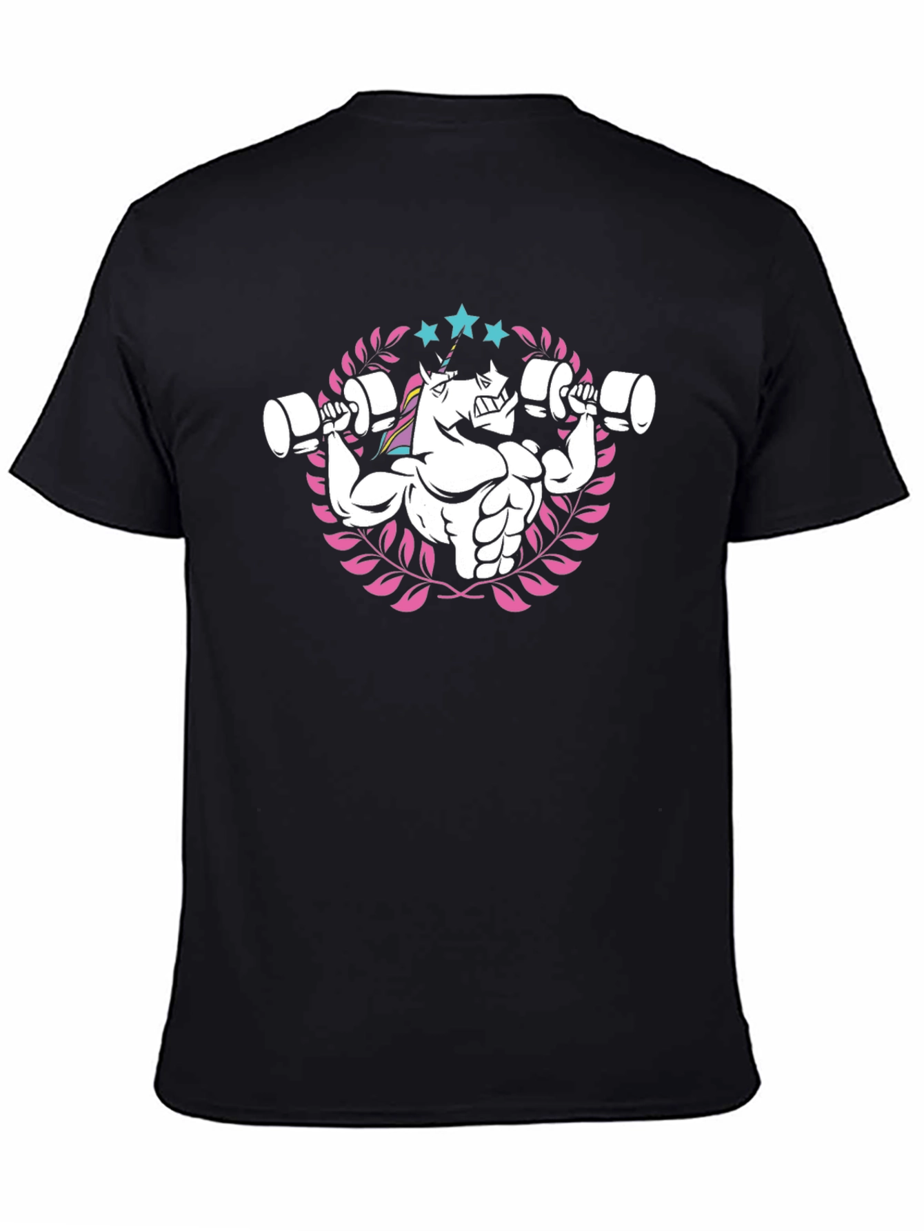 Black Unicorn Gym T-Shirt - Funny Workout Tee view 4