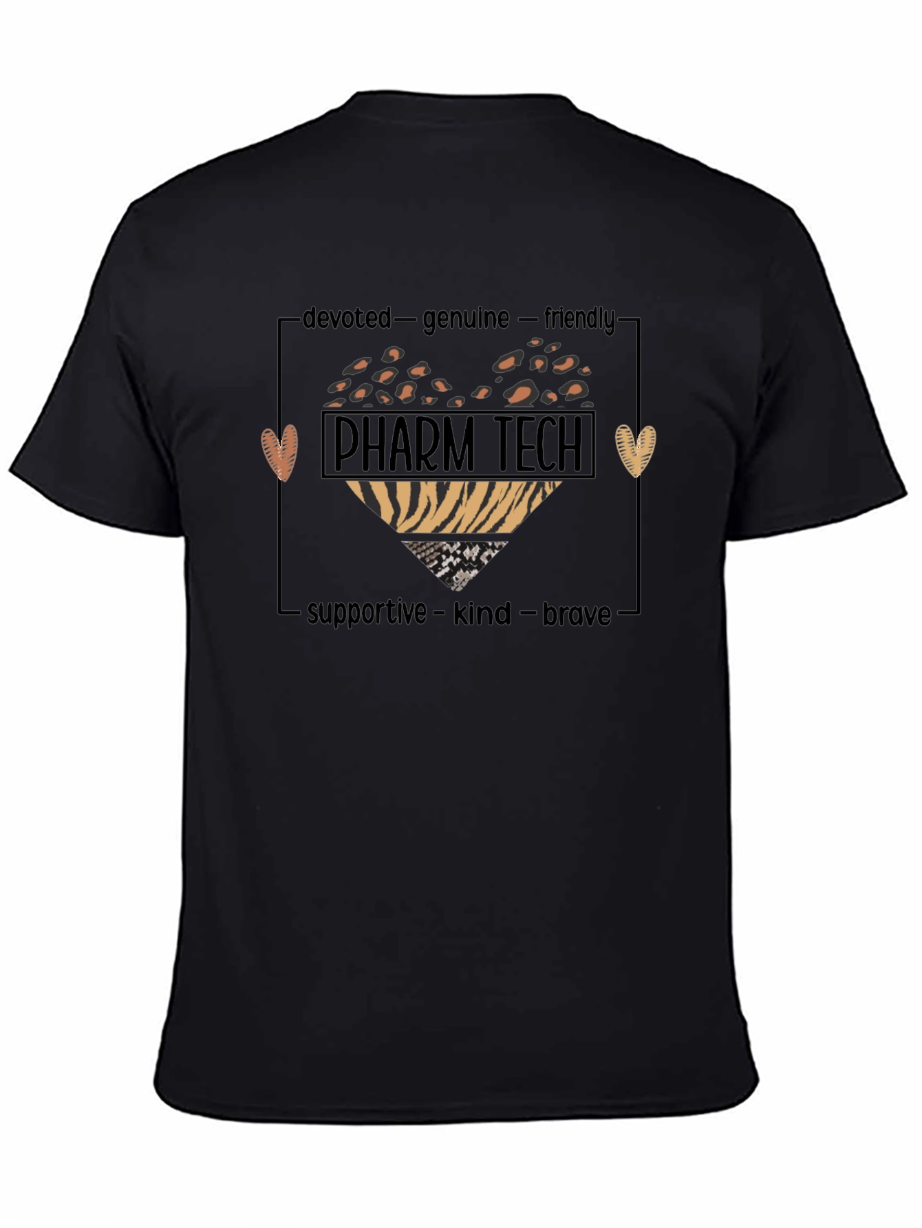 Black Pharm Tech Heart Graphic Tee - Unisex view 4