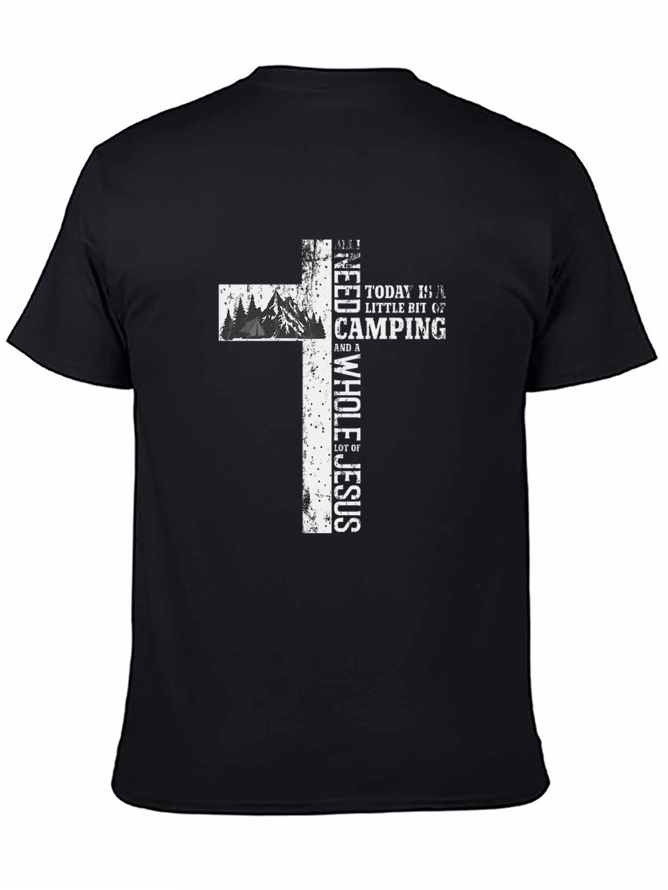 Black Camping & Jesus T-Shirt - Christian Outdoor Apparel view 4