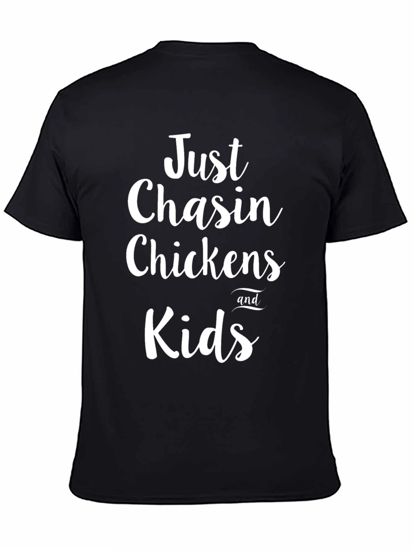 Black Just Chasin Chickens and Kids Graphic Tee view 4