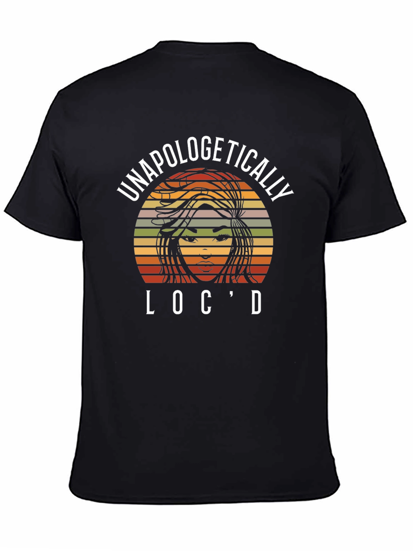 Black Unapologetically Loc'd T-Shirt - Retro Design view 4
