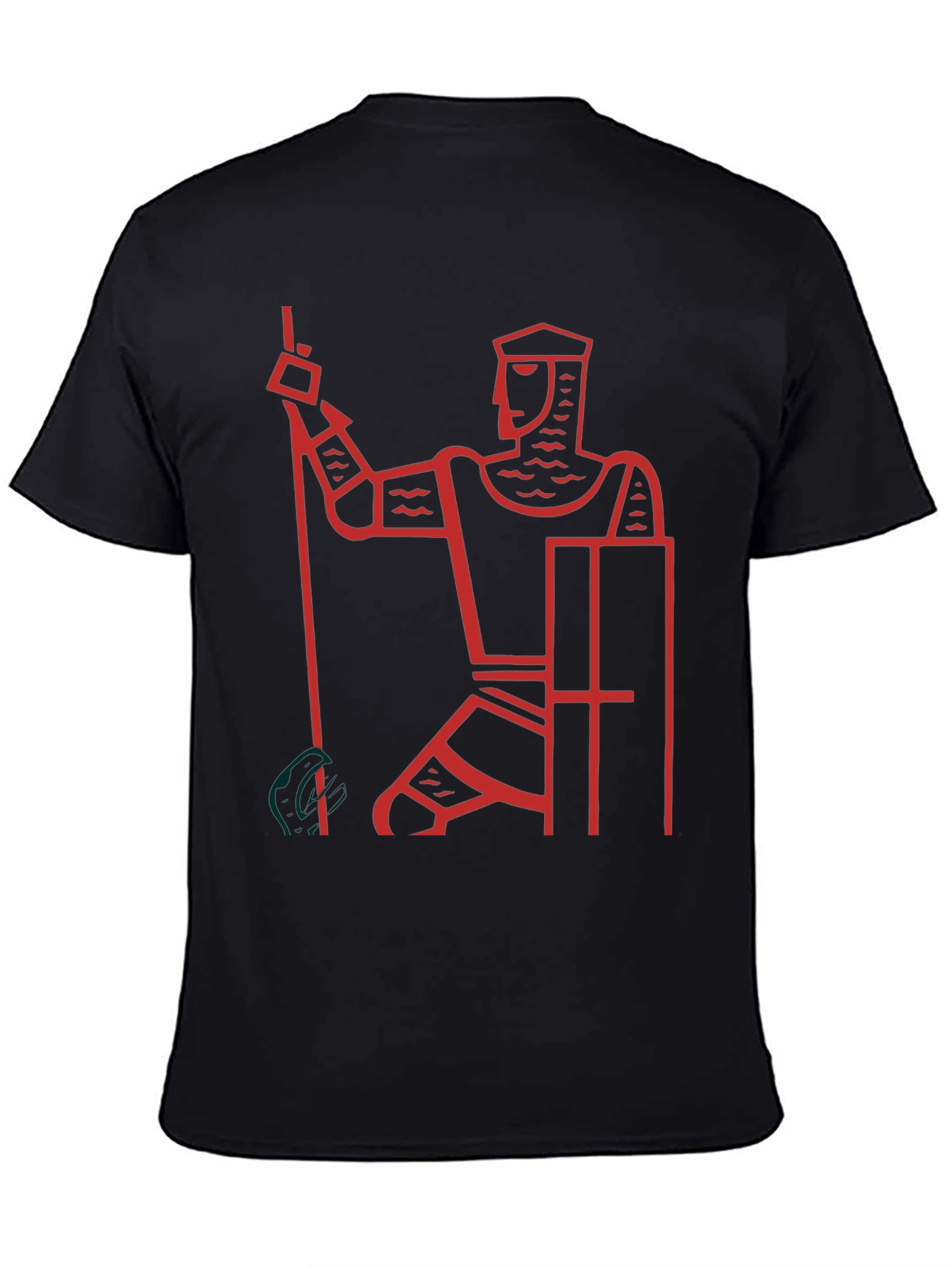 Black Knight Graphic Tee - Black Cotton Casual T-Shirt view 4