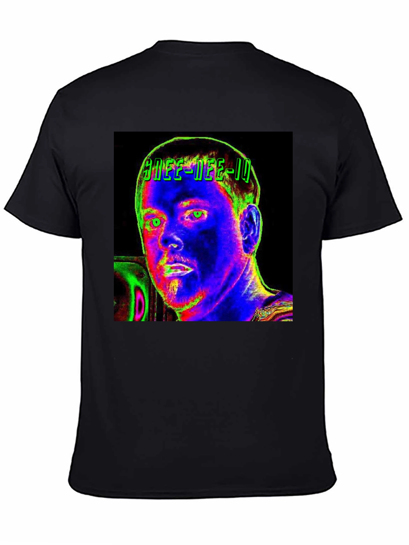 Black Unique Graphic Print Black T-Shirt view 4