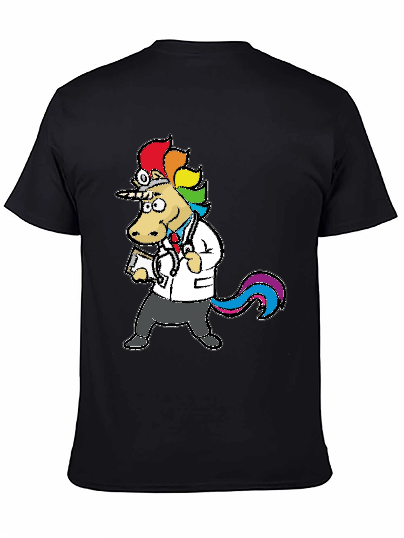 Black Doctor Unicorn T-Shirt - Fun & Unique Design view 4