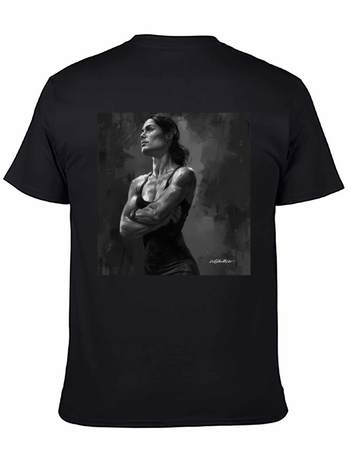 Black Black Graphic Tee - Empowered Woman Design view 4