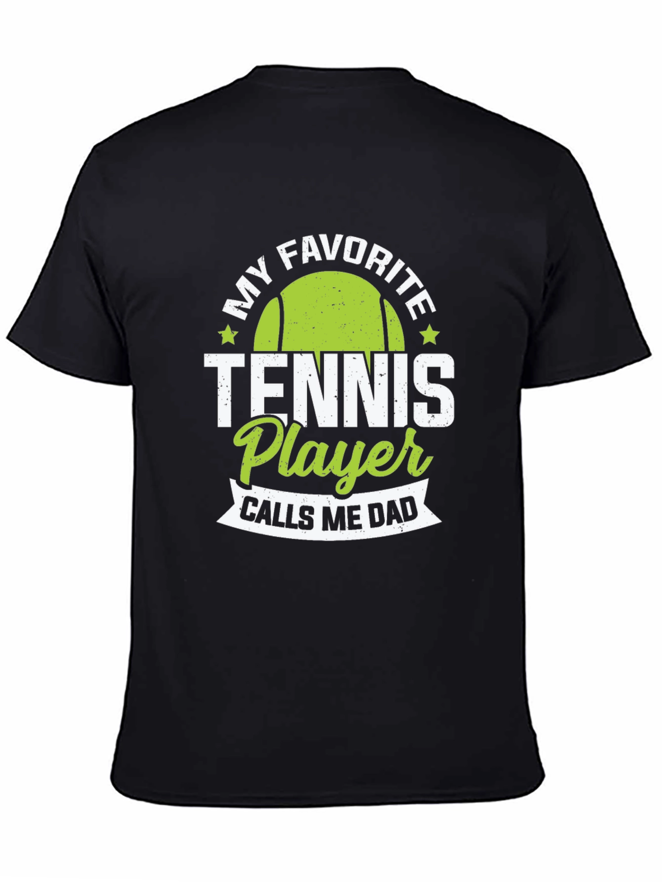 Black My Favorite Tennis Player Calls Me Dad T-Shirt view 4