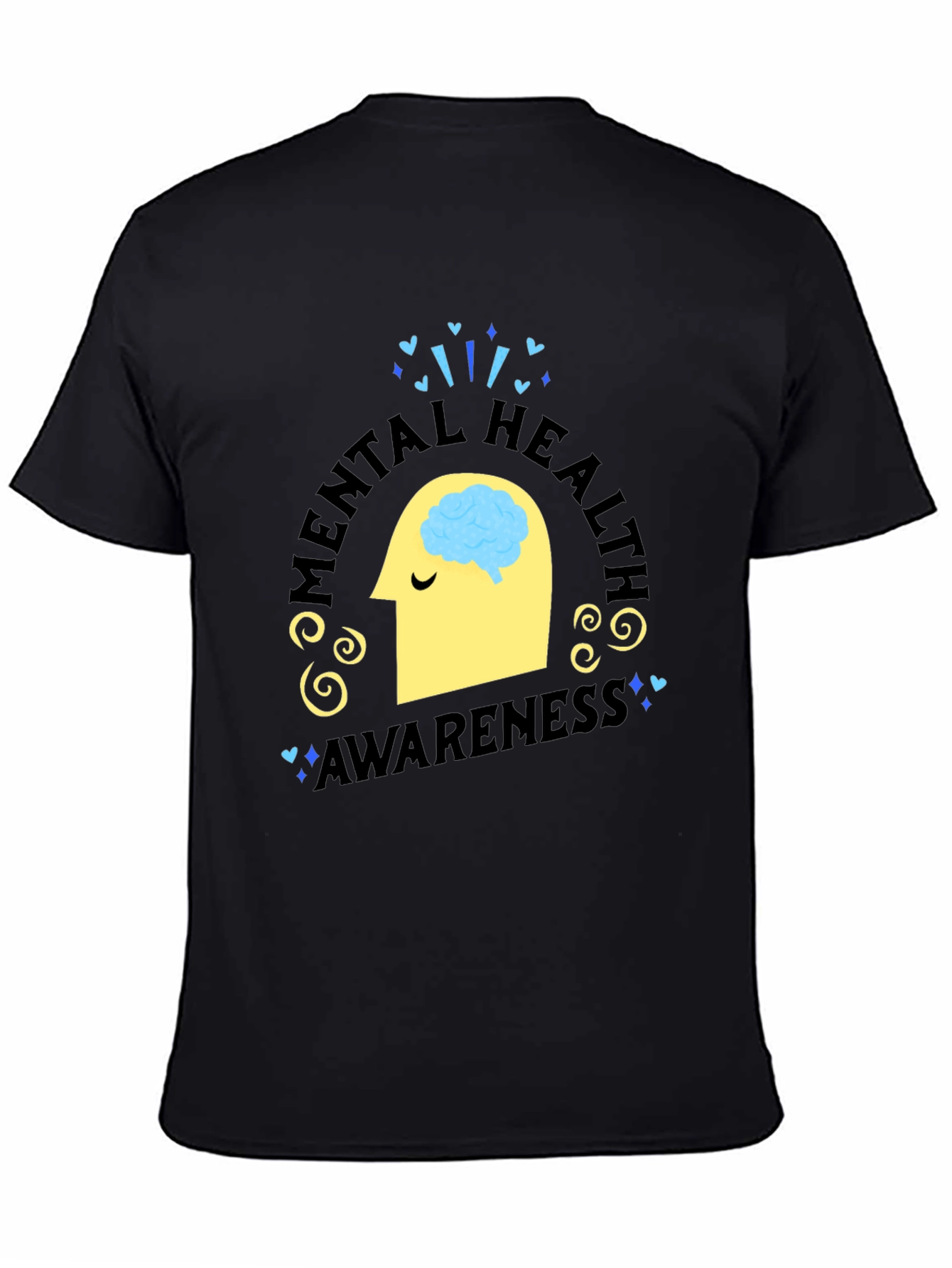 Black Mental Health Awareness Black T-Shirt view 4