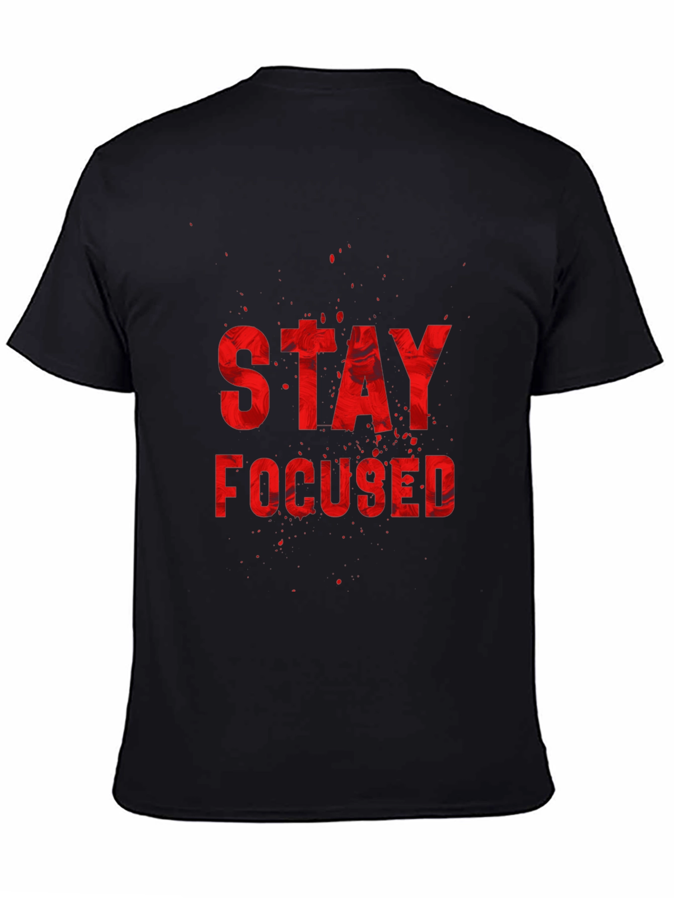 Black Stay Focused Graphic T-Shirt view 4