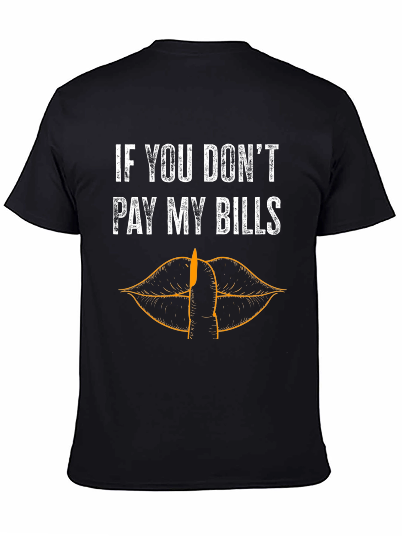 Black Sarcastic "Pay My Bills" Graphic Tee view 4