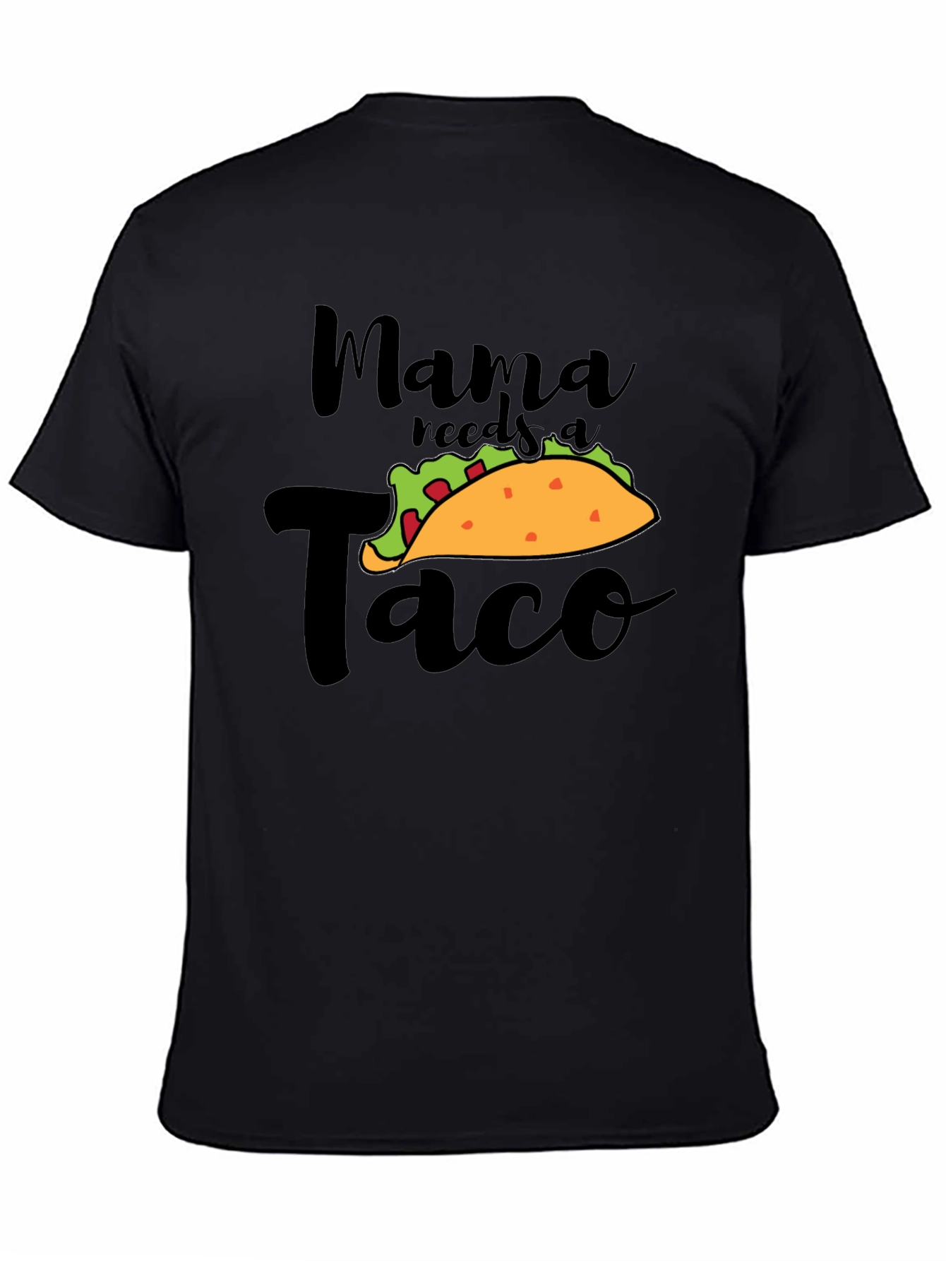 Black Mama Needs A Taco Funny Graphic Tee view 4