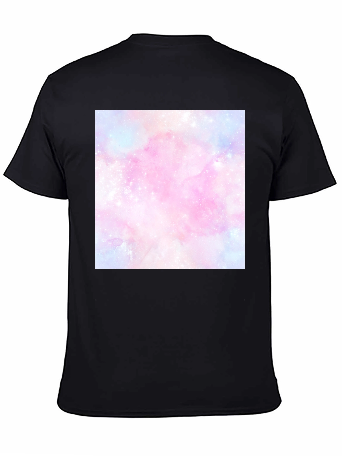 Black Galaxy Print Black T-Shirt view 4