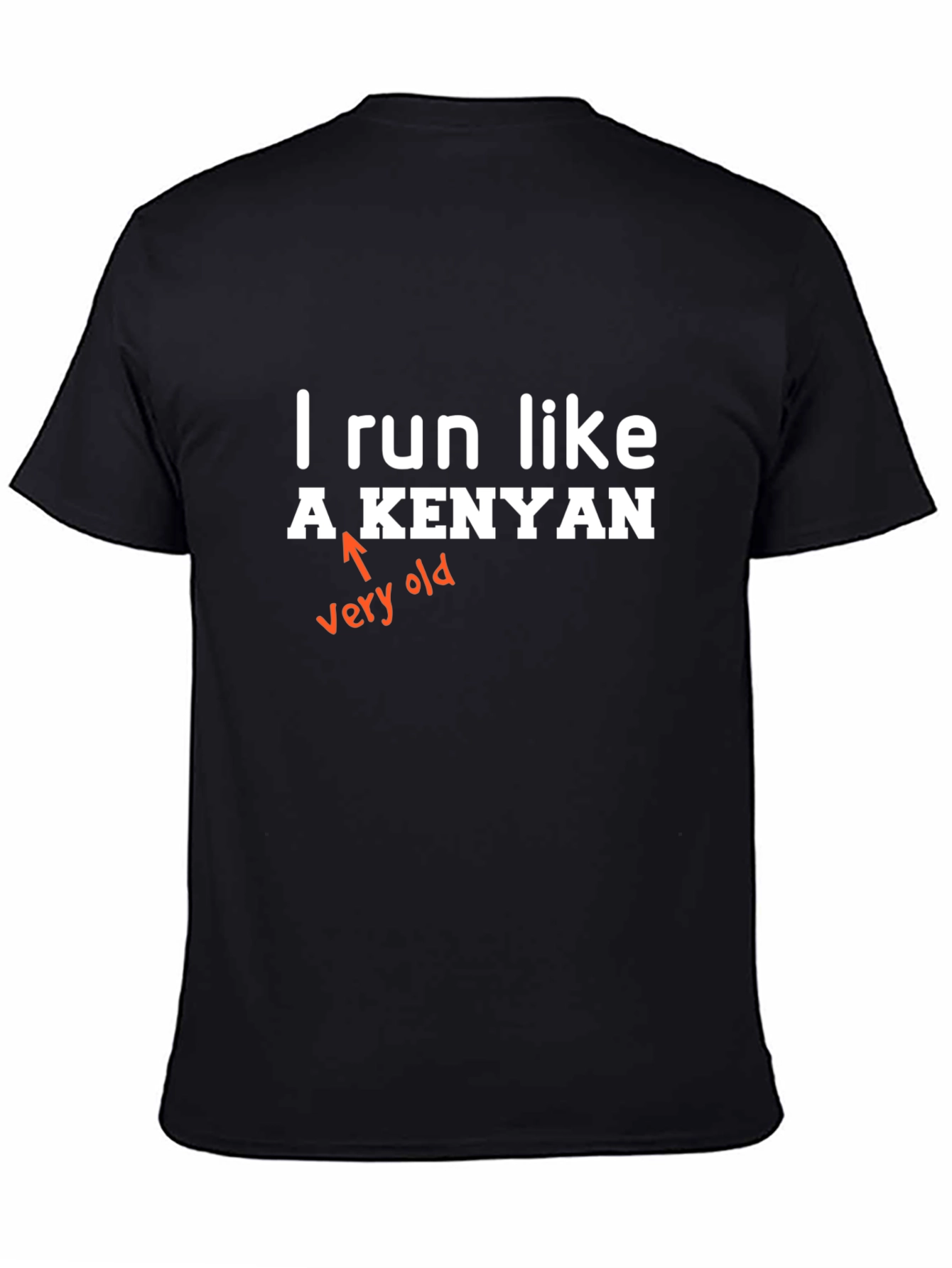 Black Funny I Run Like A Kenyan Graphic Tee view 4
