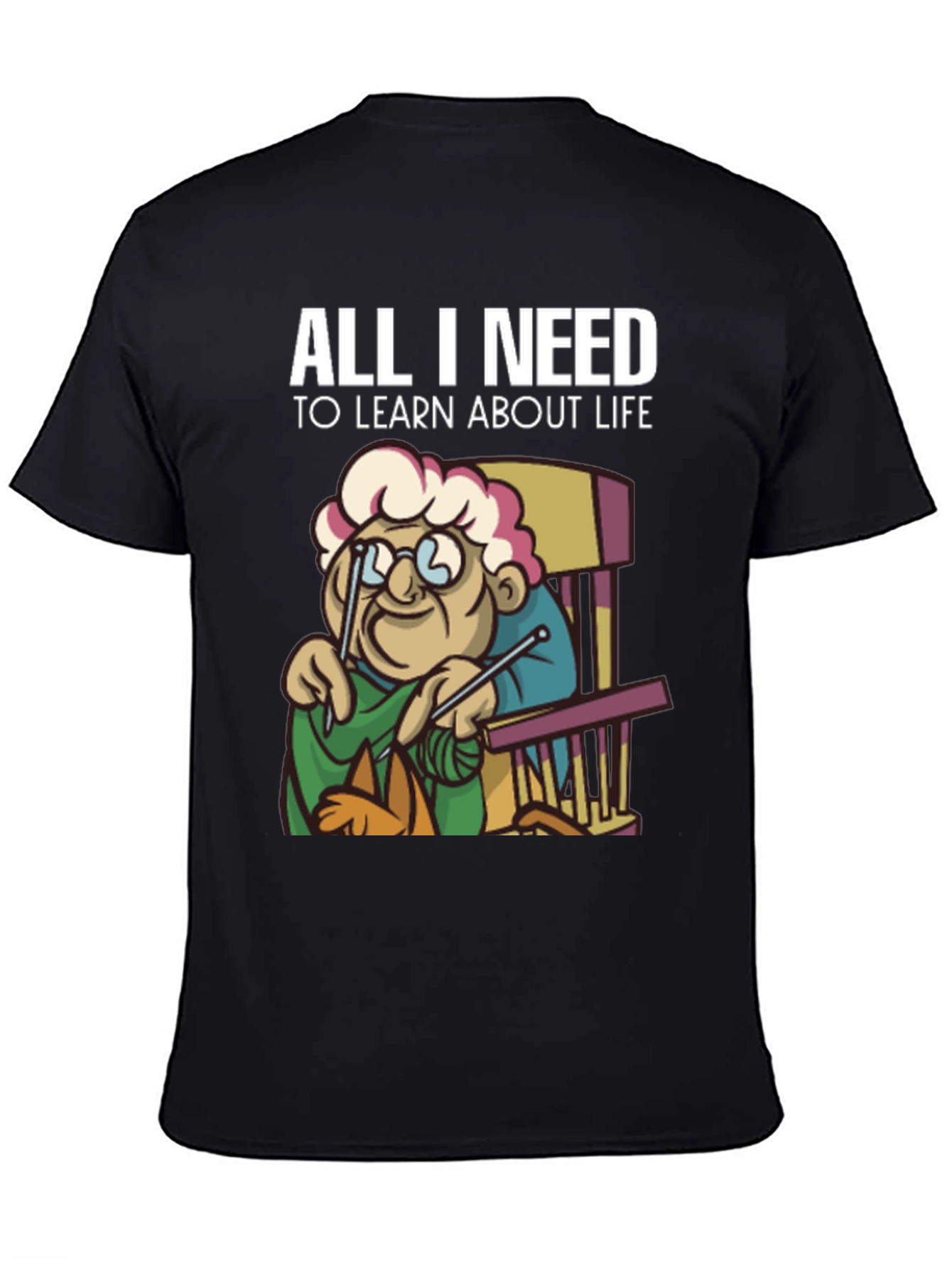 Black All I Need to Learn About Life T-Shirt view 4