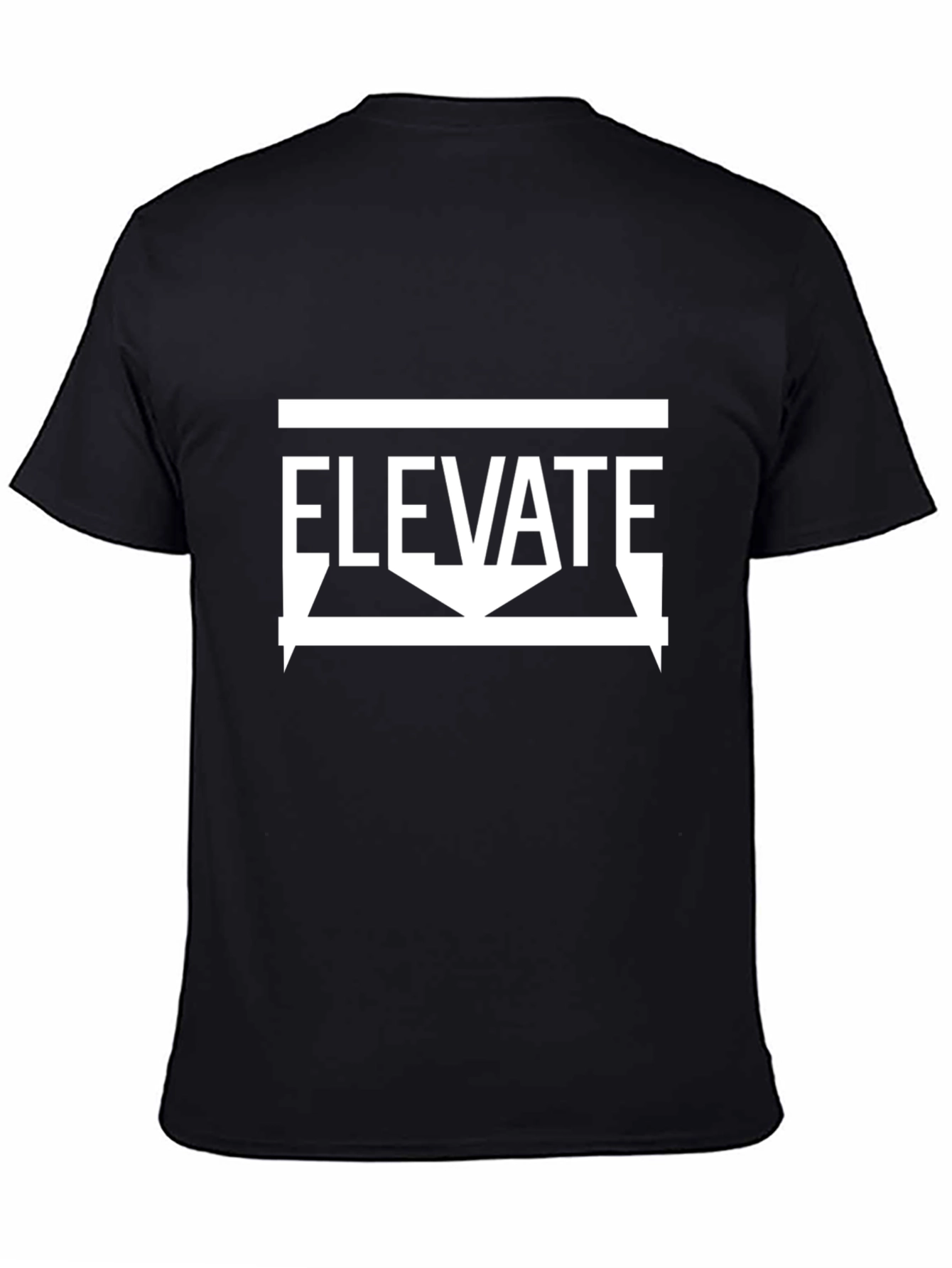 Black Elevate Graphic Tee - Bold Statement Shirt view 4