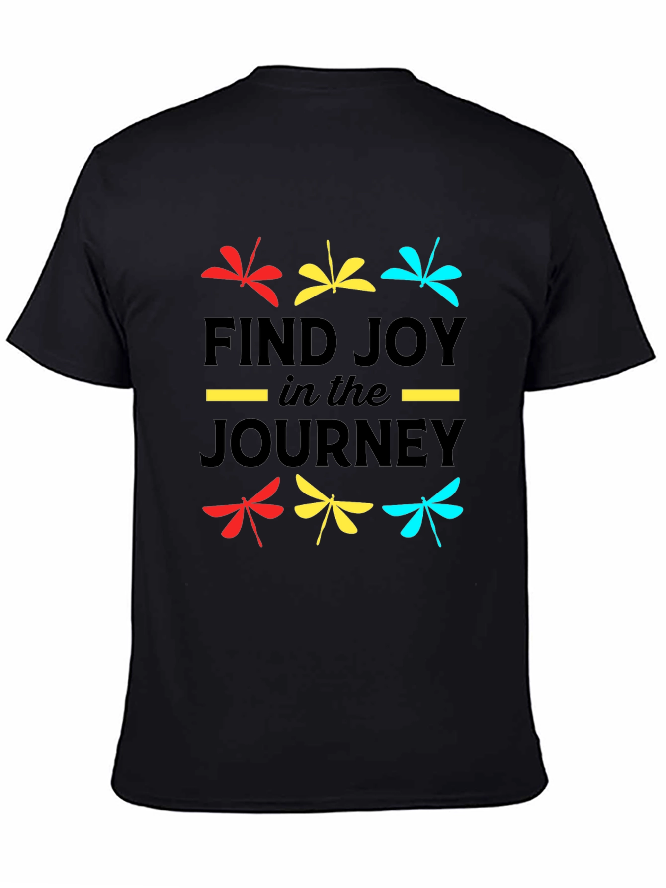 Black Find Joy Dragonfly Graphic Tee view 4