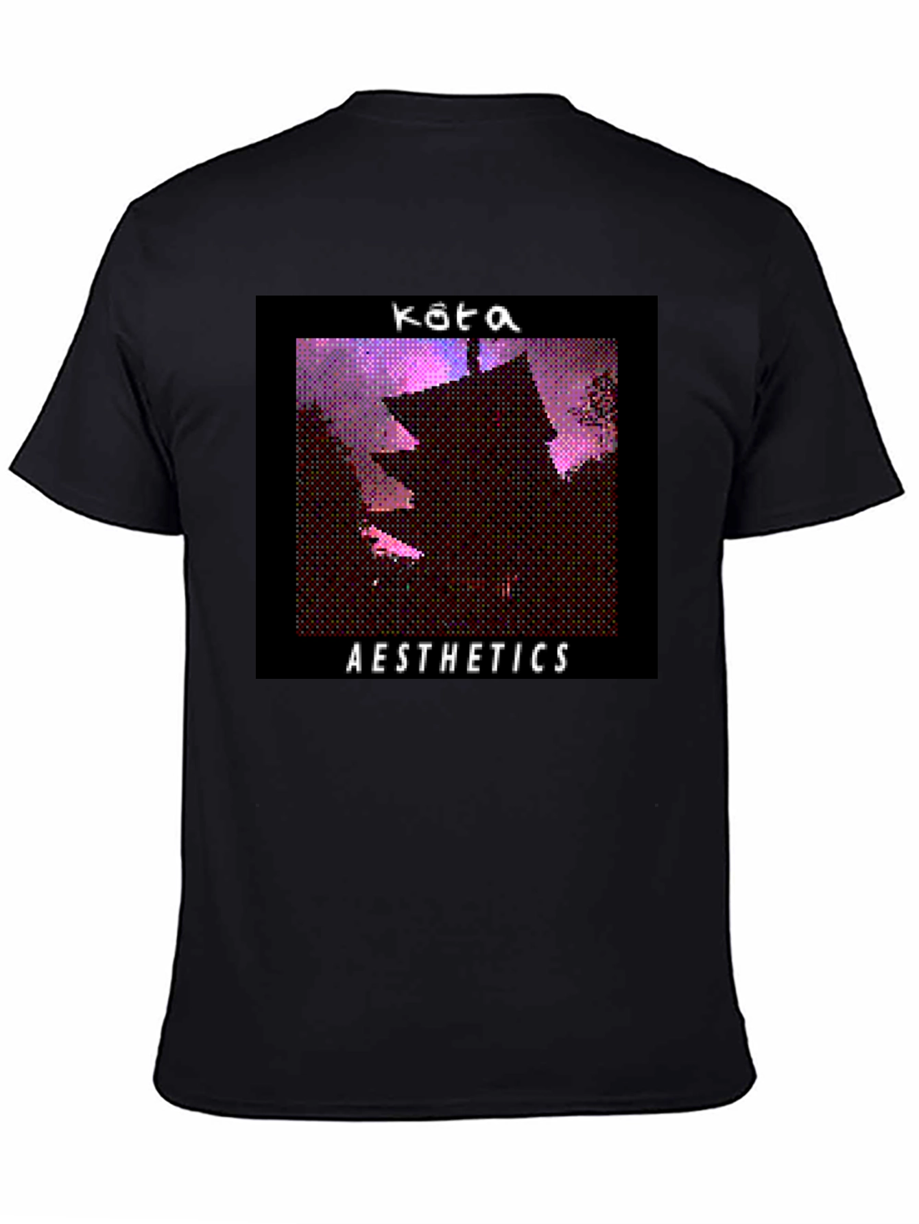 Black Kota Aesthetics Black T-Shirt view 4