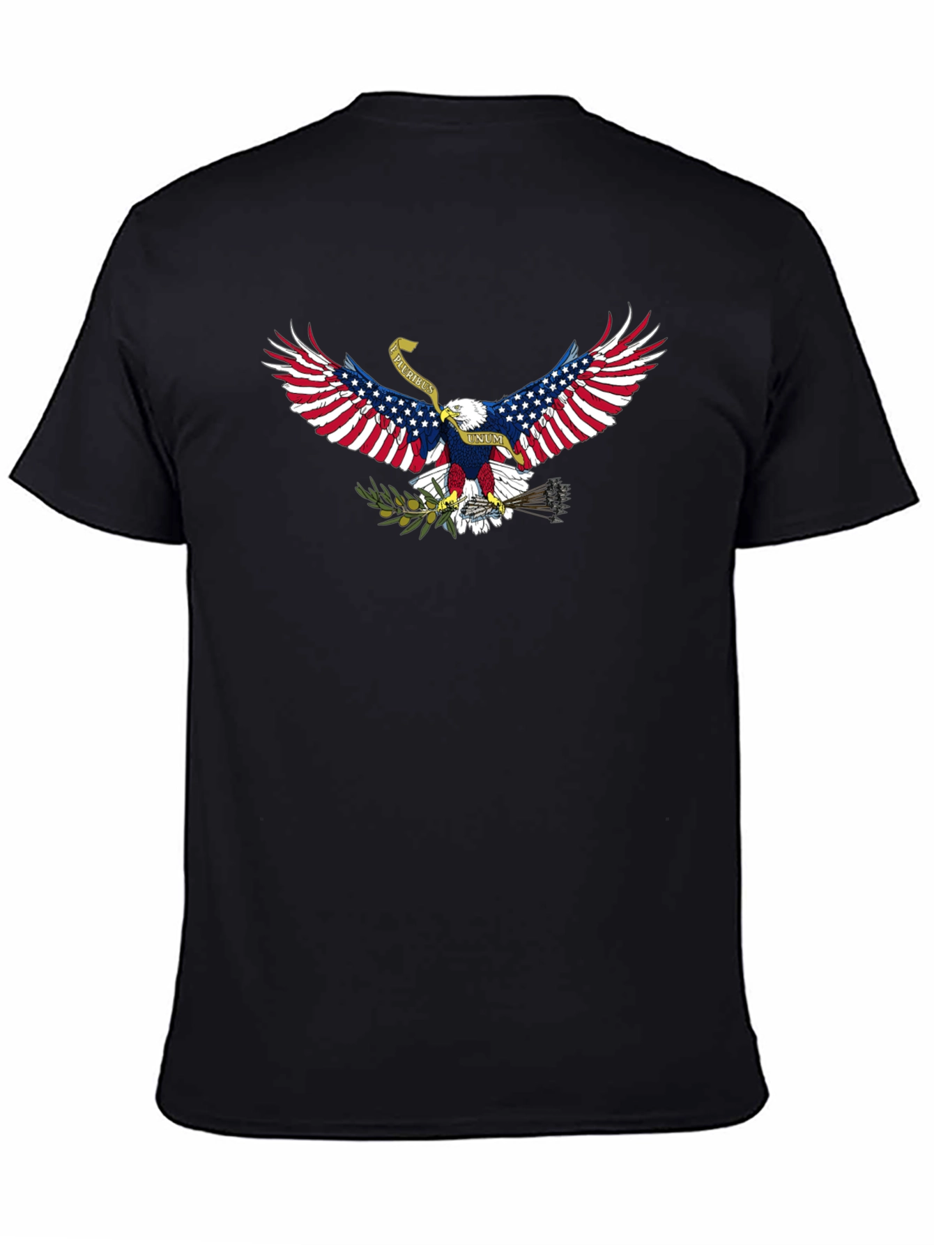 Black Patriotic Eagle Graphic T-Shirt view 4