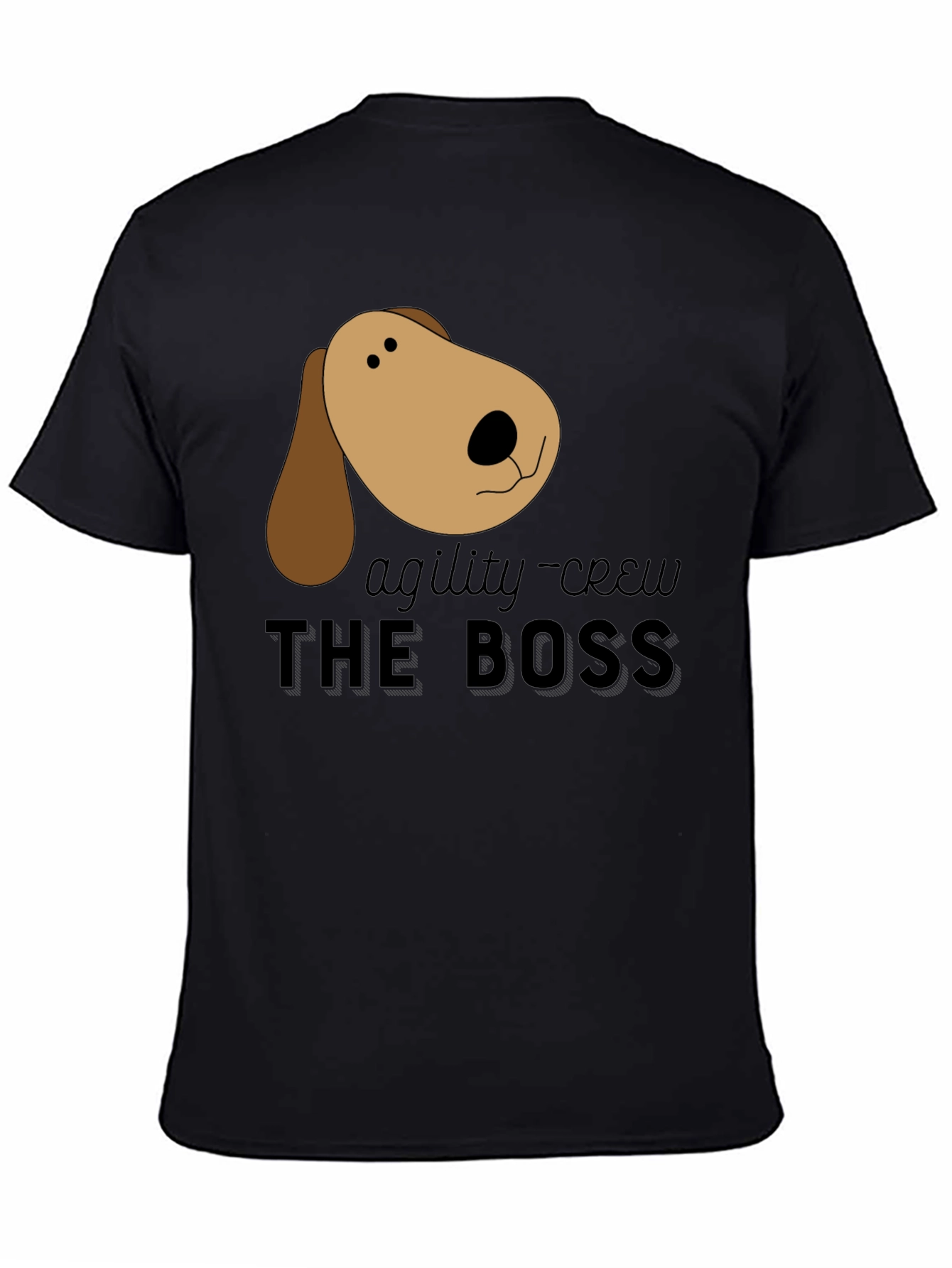 Black Agility Crew Dog Boss Black T-Shirt view 4