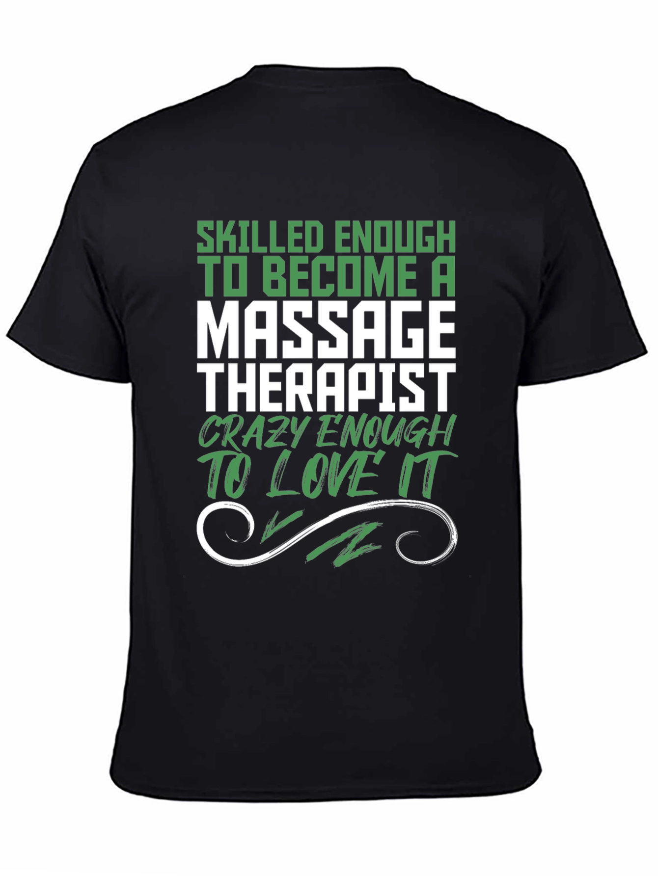 Black Skilled Massage Therapist T-Shirt Funny Job Gift view 4