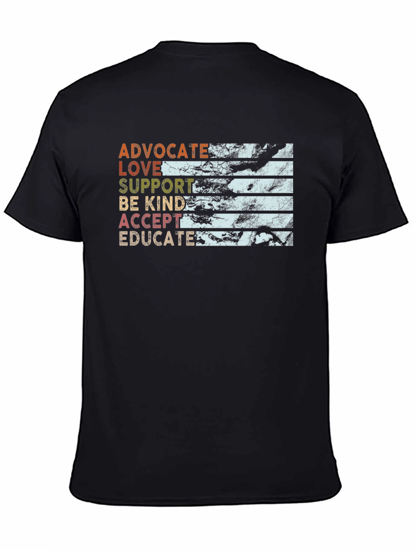 Black Advocate Love Support Kindness T-Shirt view 4