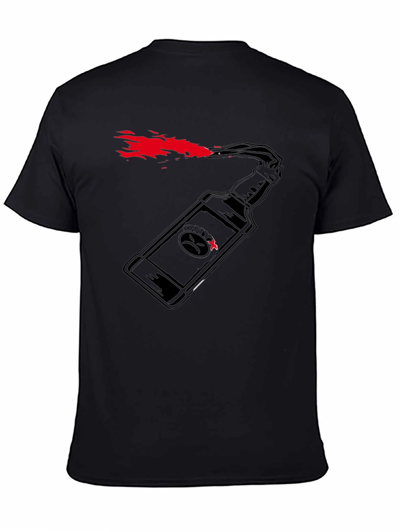 Black Molotov Cocktail Graphic T-Shirt - Black view 4