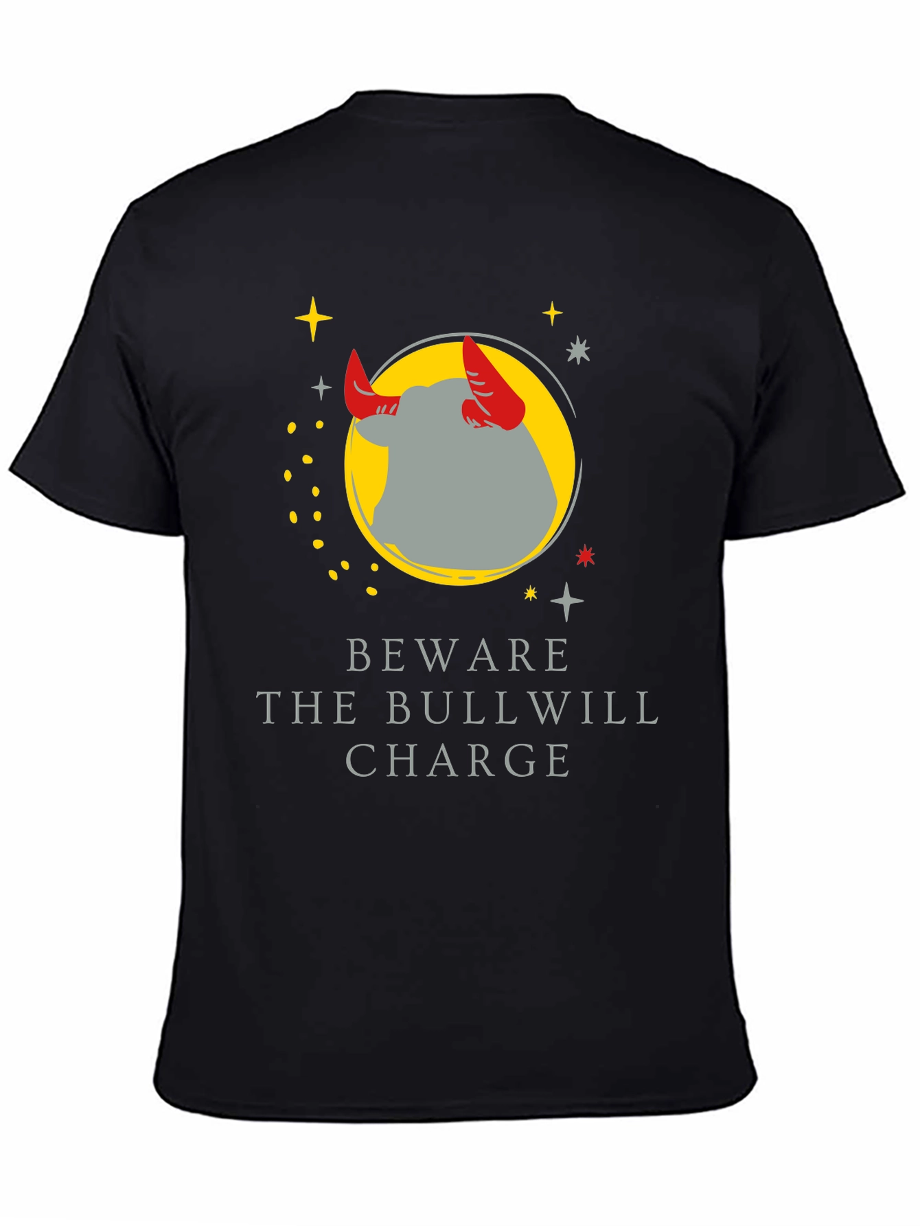 Black Beware the Bullwill Charge Graphic Tee view 4
