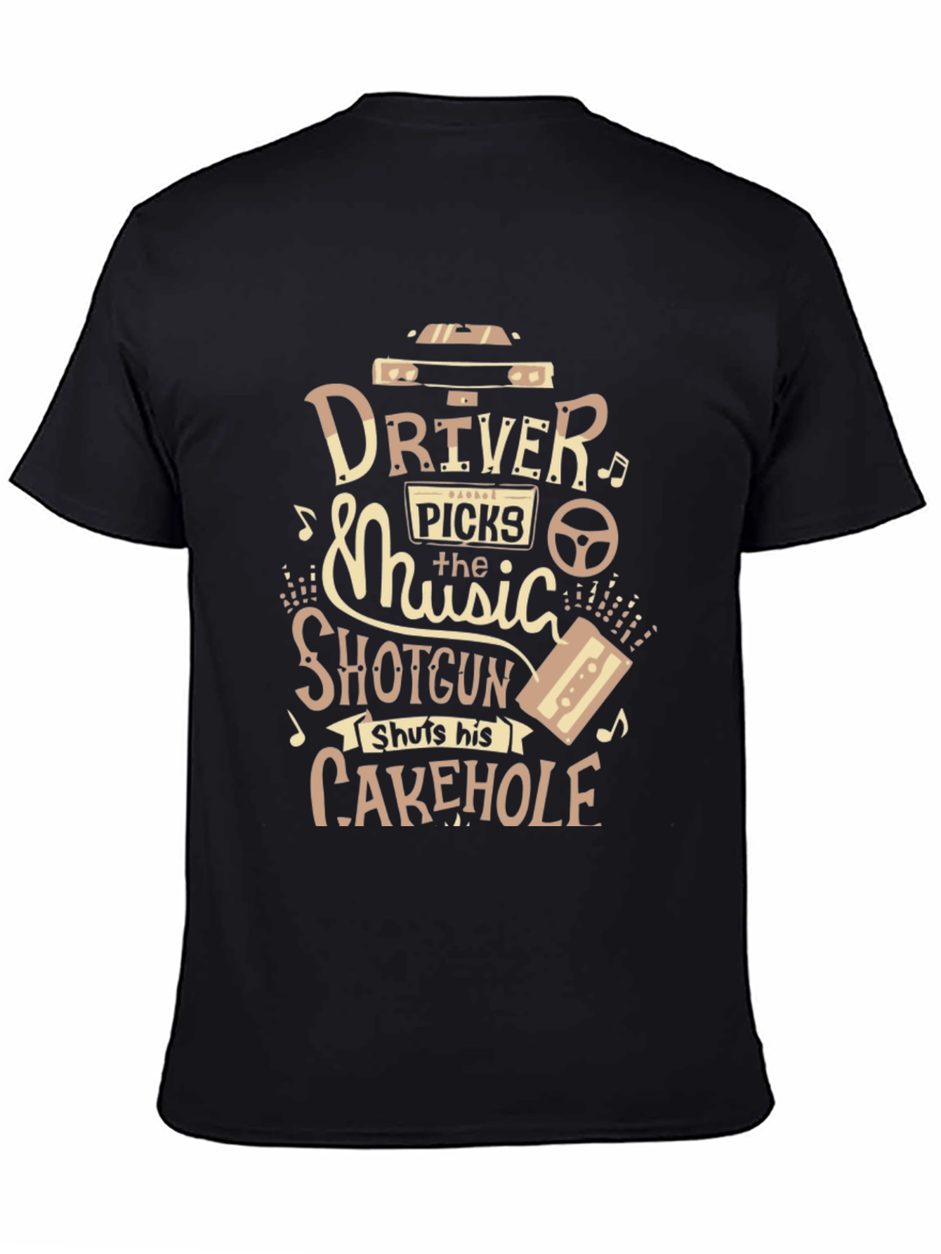 Black Driver Picks the Music T-Shirt view 4