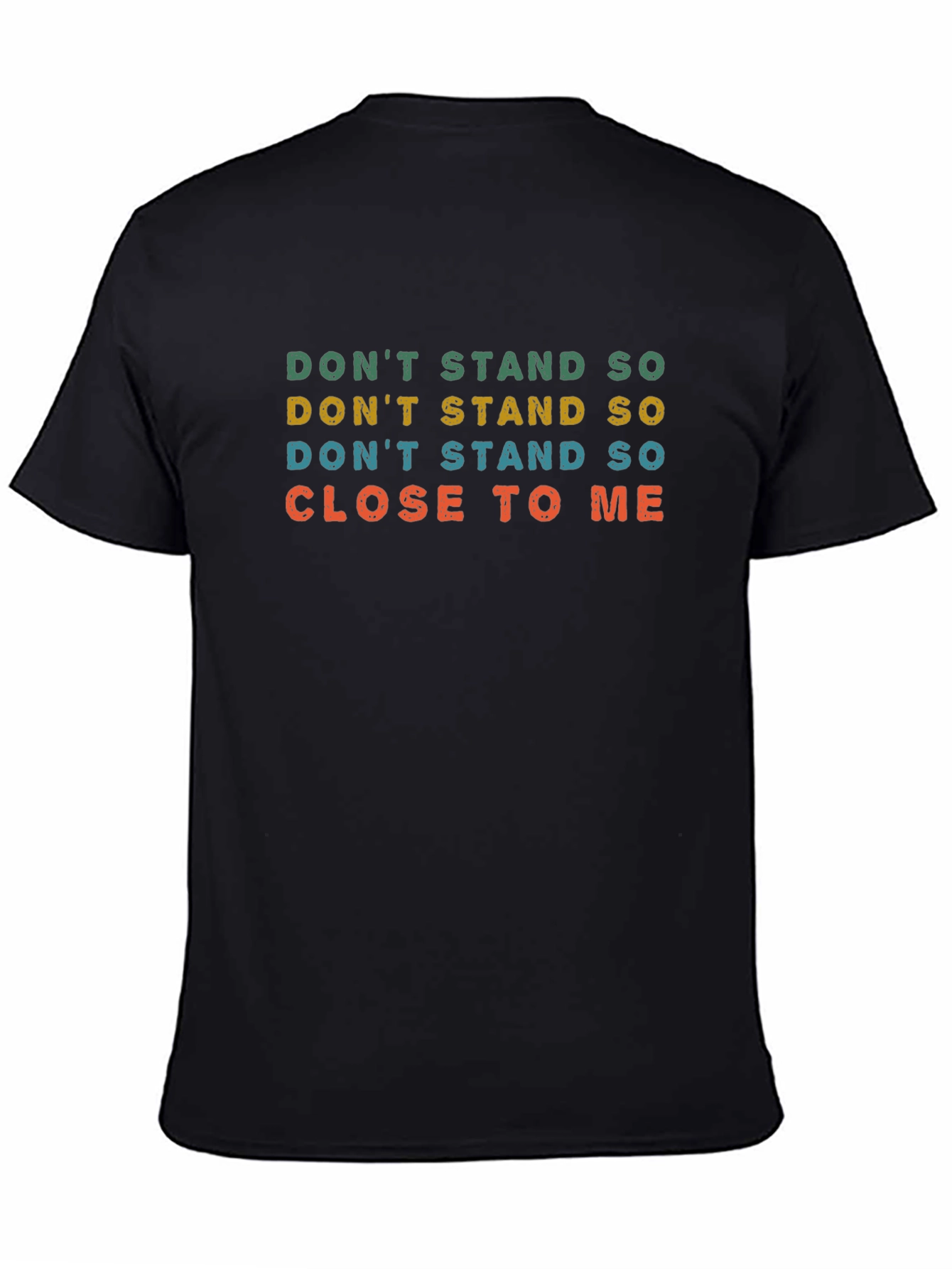 Black Retro "Don't Stand So Close To Me" Graphic Tee view 4