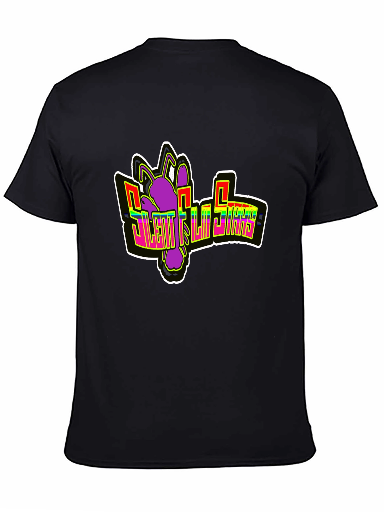 Black Silent Ls In Jihads Graphic Tee - Bold Black T-Shirt view 4