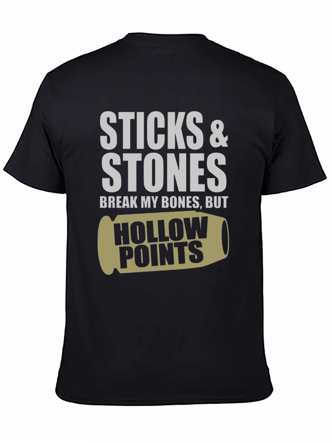 Black Sticks & Stones Hollow Points Graphic Tee view 4