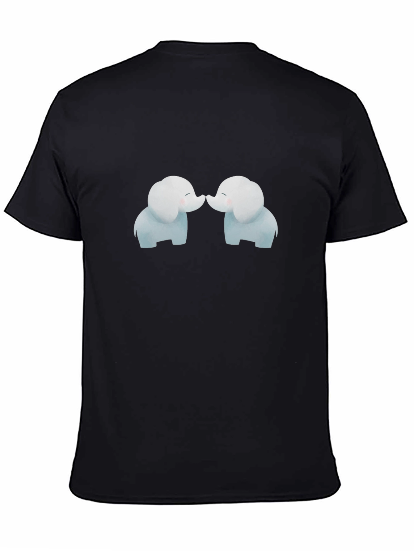 Black Elephant Love Graphic Tee - Soft Cotton Blend view 4