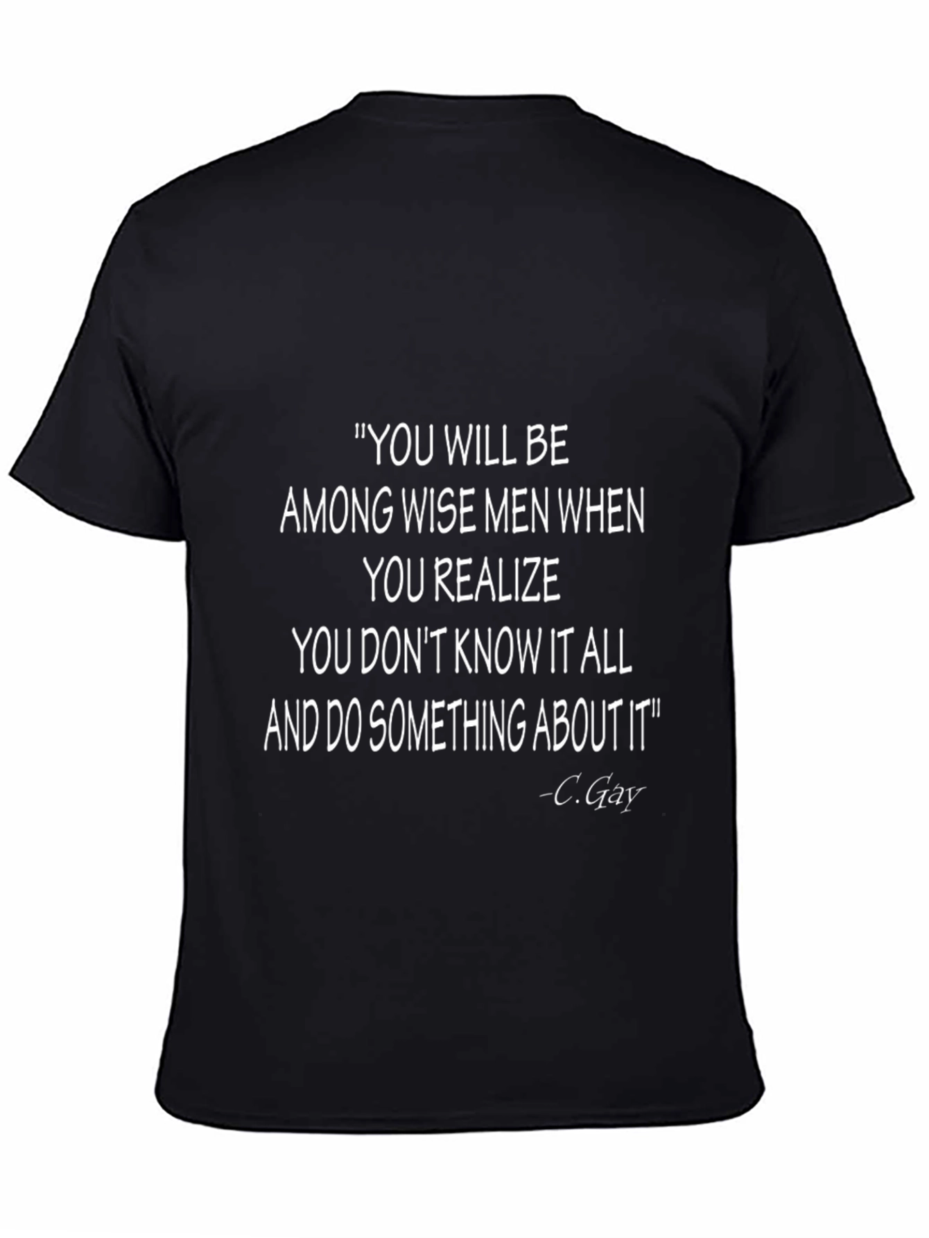 Black Inspirational Quote Graphic Tee view 4