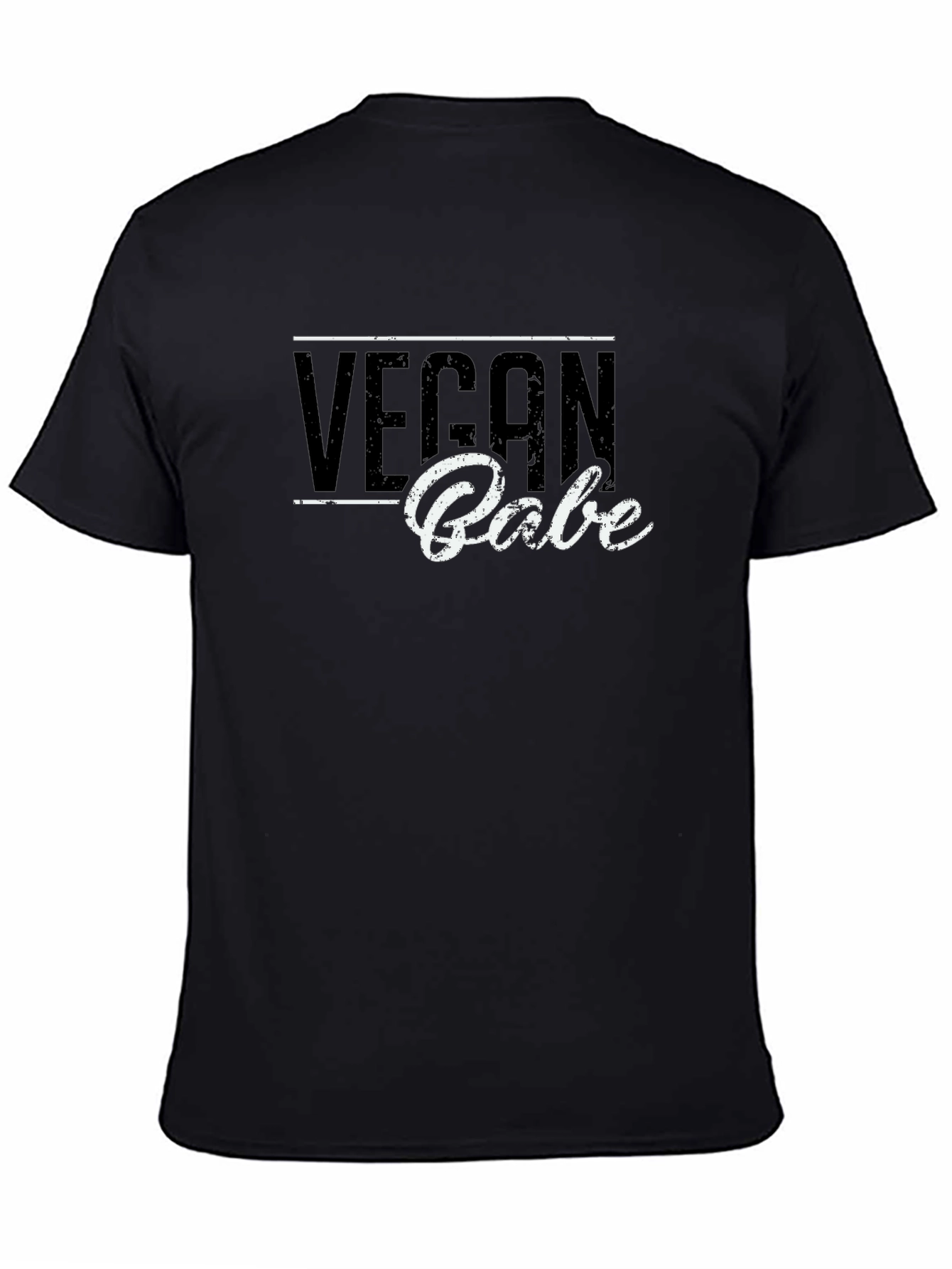 Black Vegan Babe Black T-Shirt - Stylish Vegan Apparel view 4