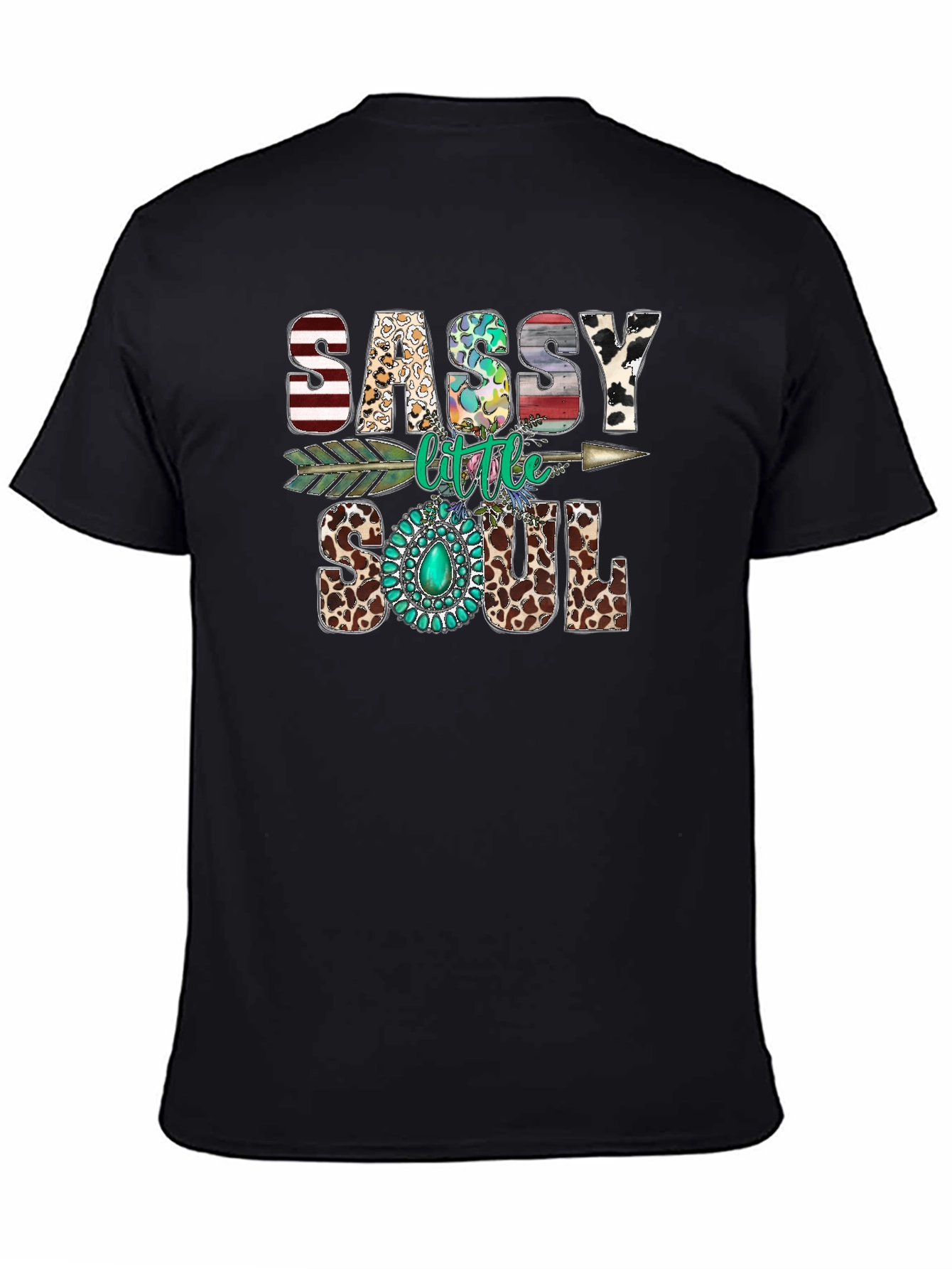 Black Sassy Little Soul Graphic T-Shirt view 4
