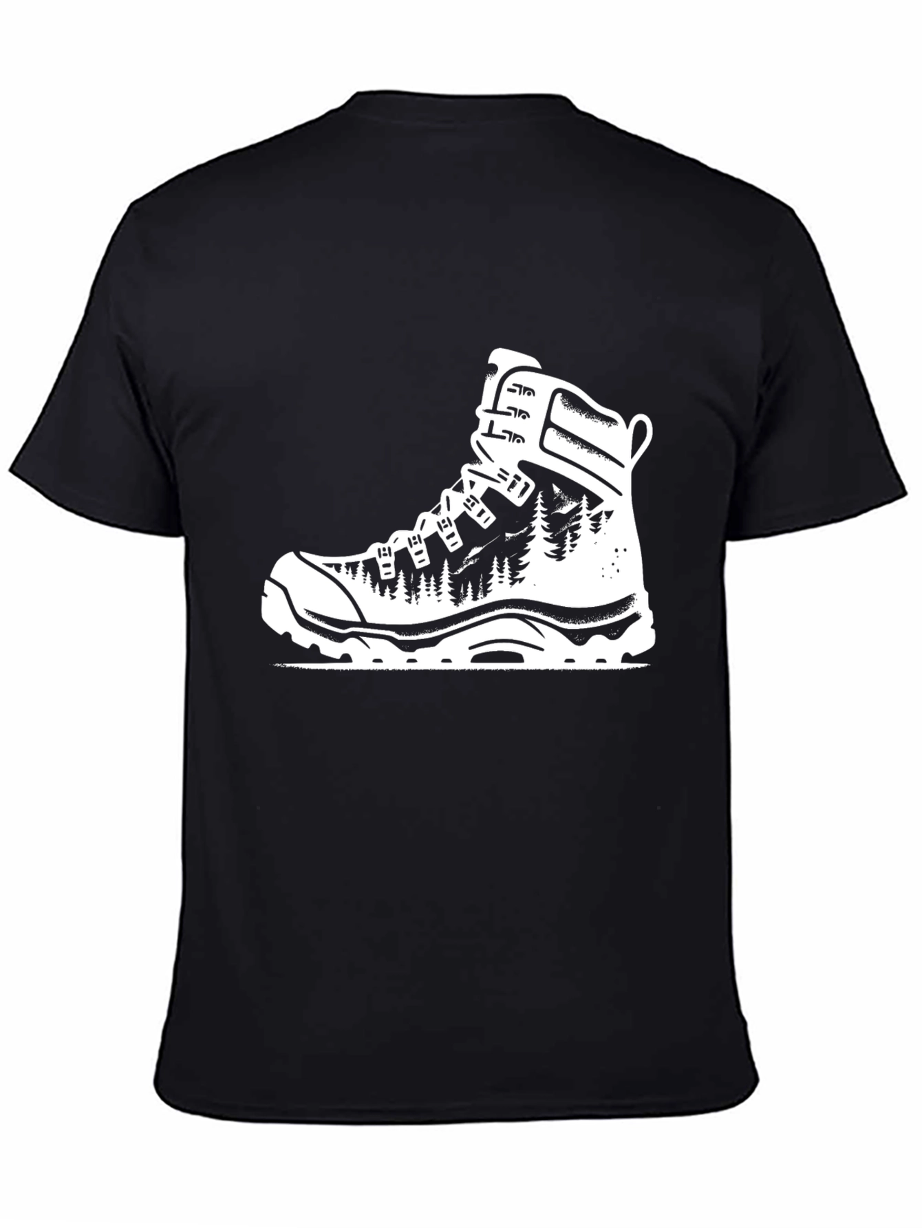 Black Mountain Boot Graphic Tee - Black Cotton Blend view 4