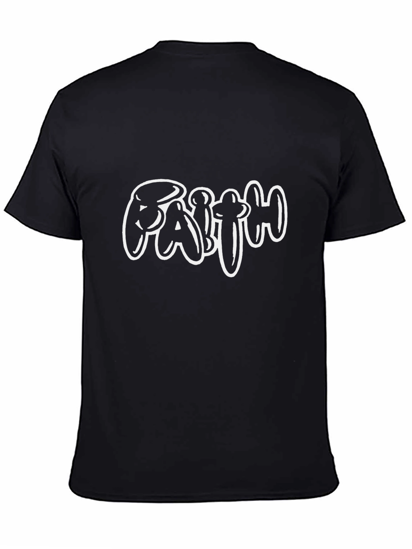 Black Faith Graphic Black T-Shirt view 4