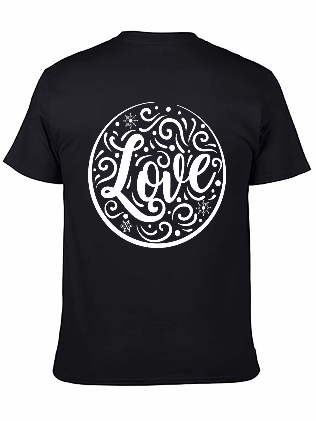 Black Love Circle Graphic Tee - Black Unisex view 4