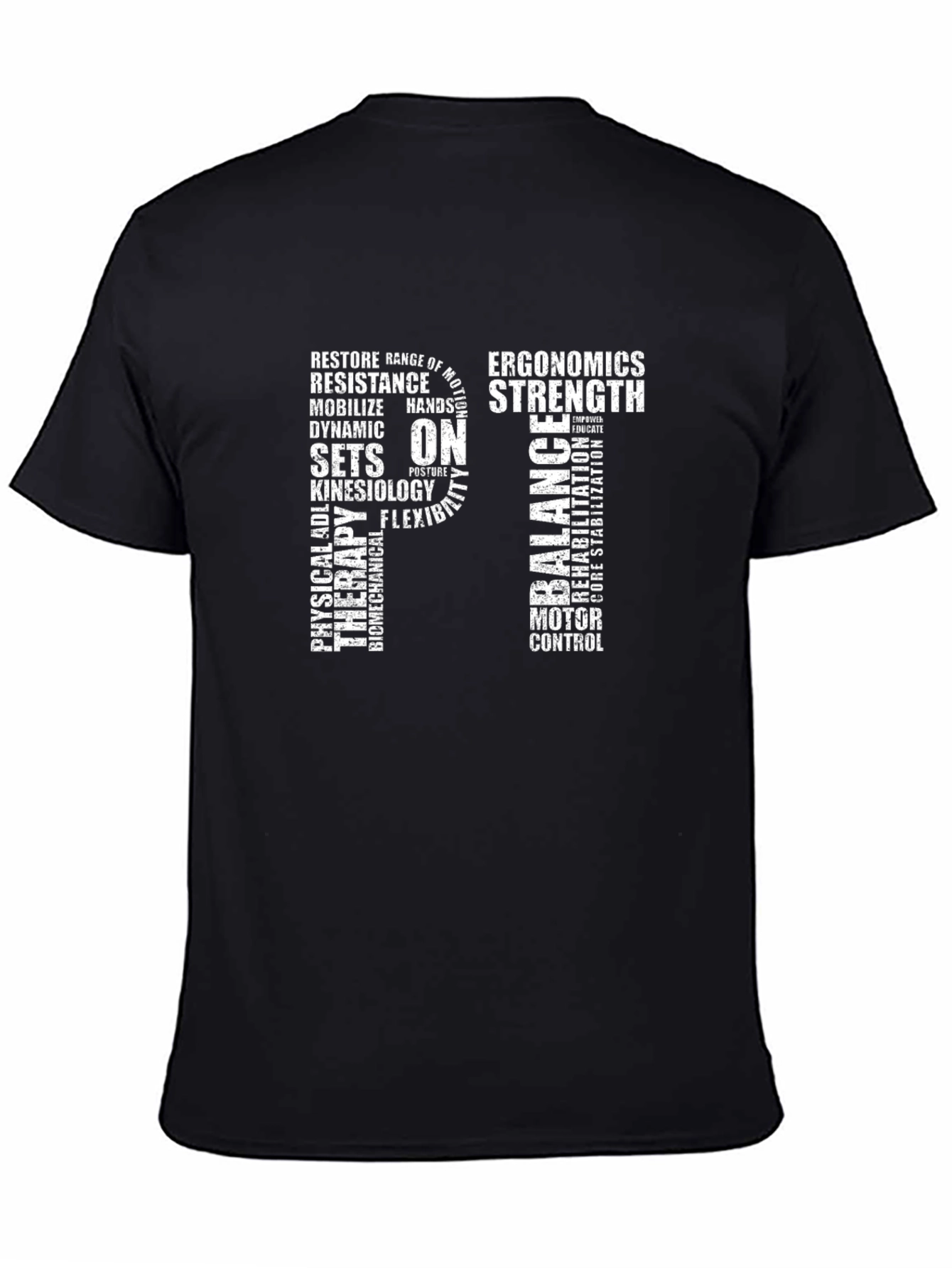 PT Physical Therapy Word Art T-Shirt - 4