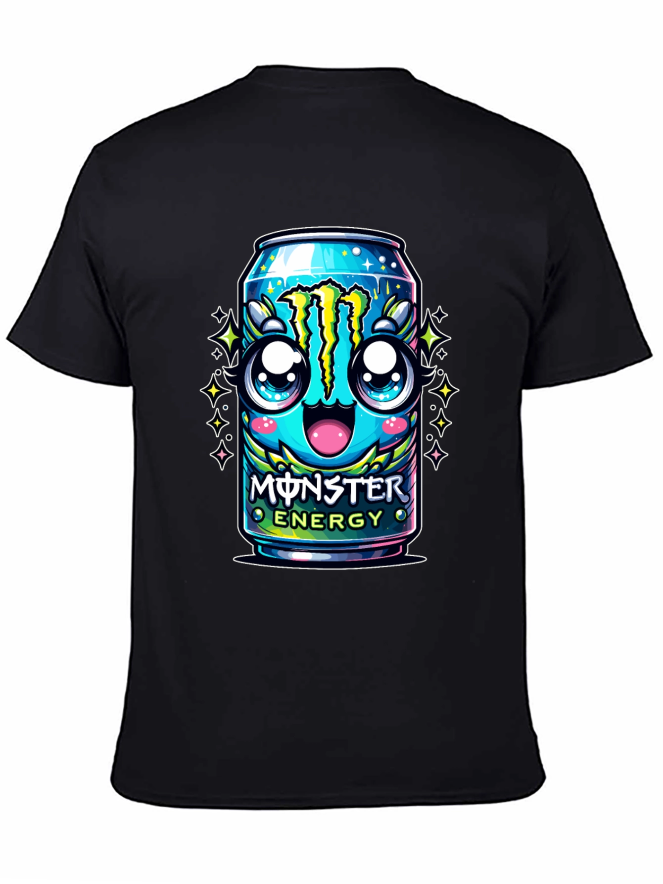 Monster Energy Kawaii Graphic Tee - Black - 4