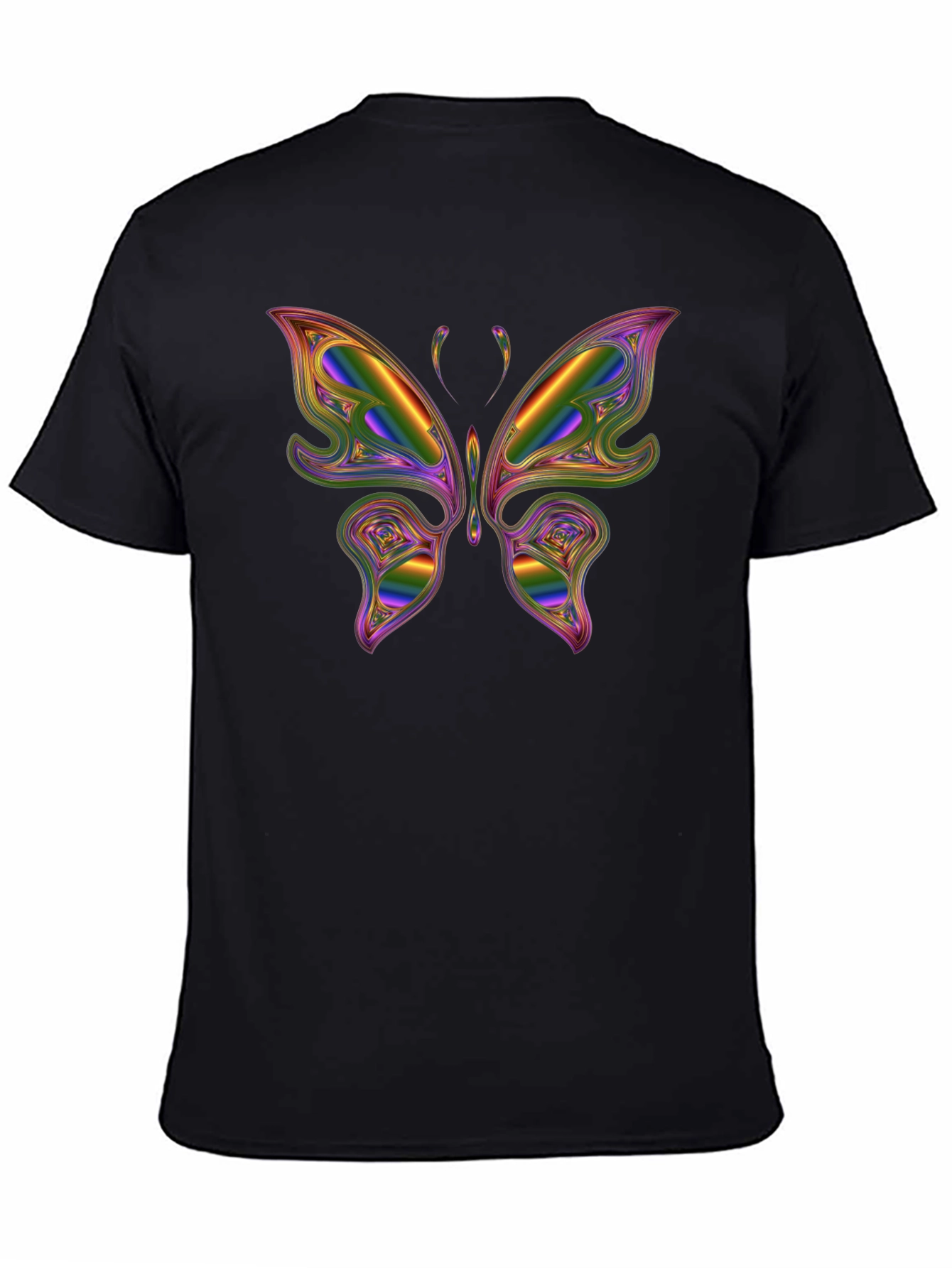 Black Rainbow Butterfly Graphic Tee view 4