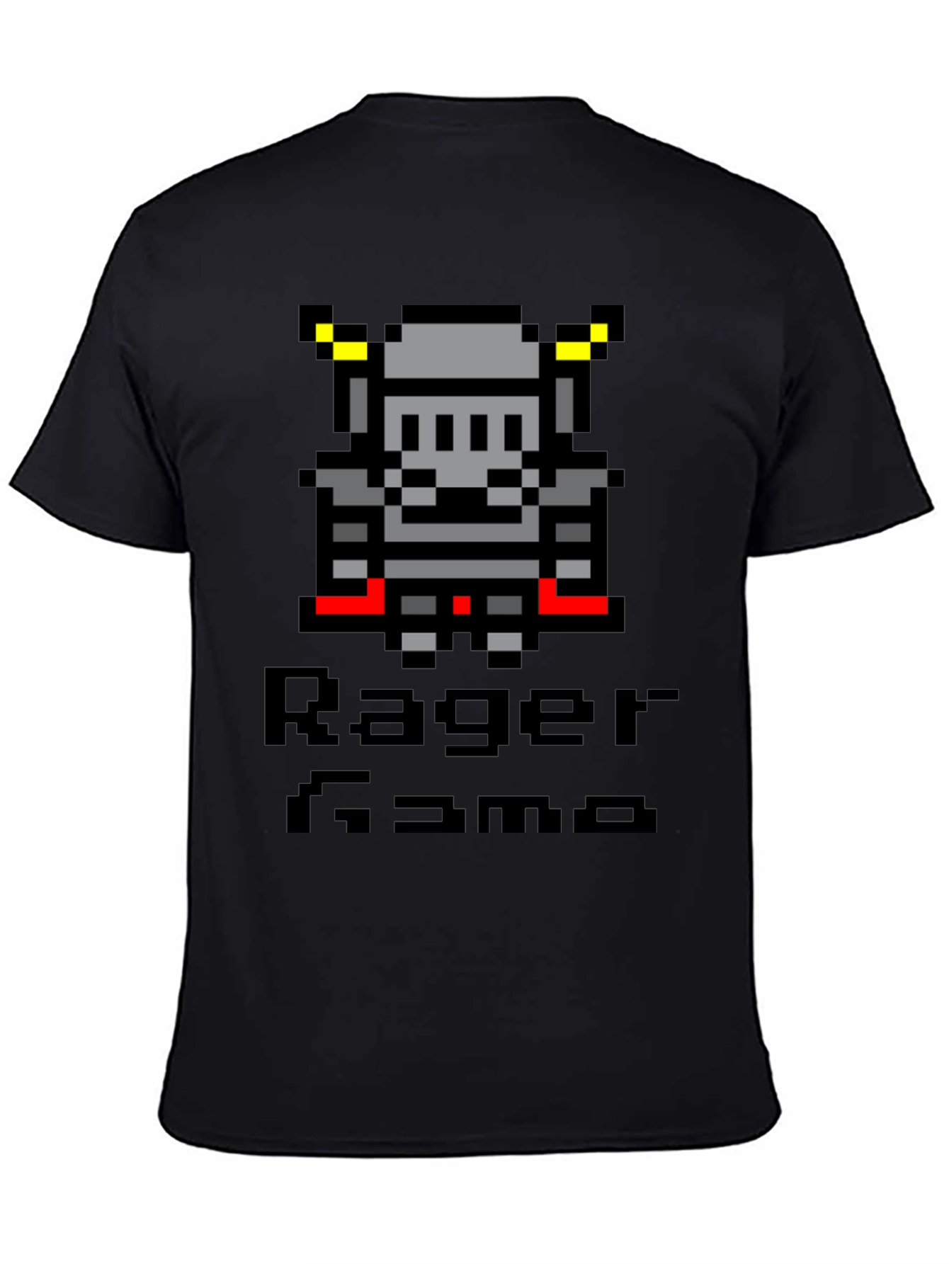 Black Pixel Knight T-Shirt - Rage Game Tee view 4