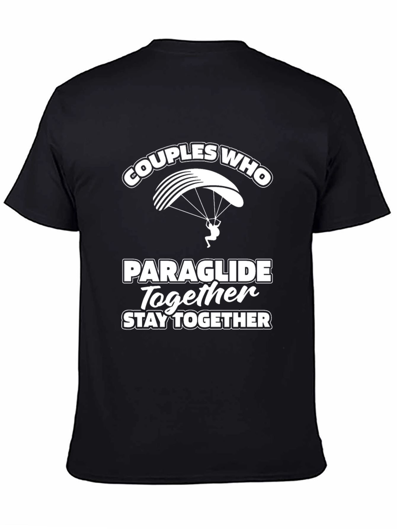 Black Couples Who Paraglide Together T-Shirt view 4
