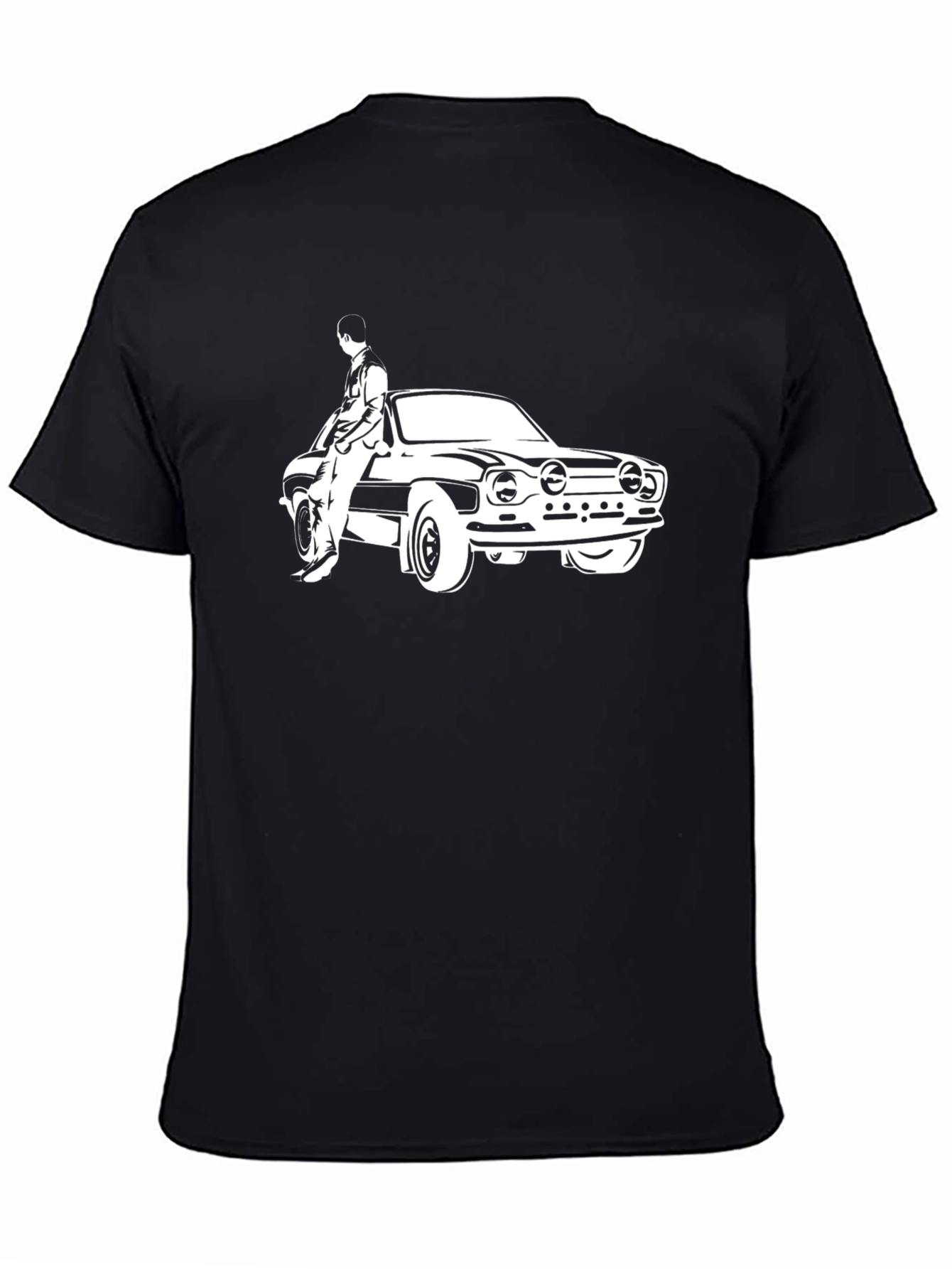 Black Classic Car Tee - Retro Cool view 4